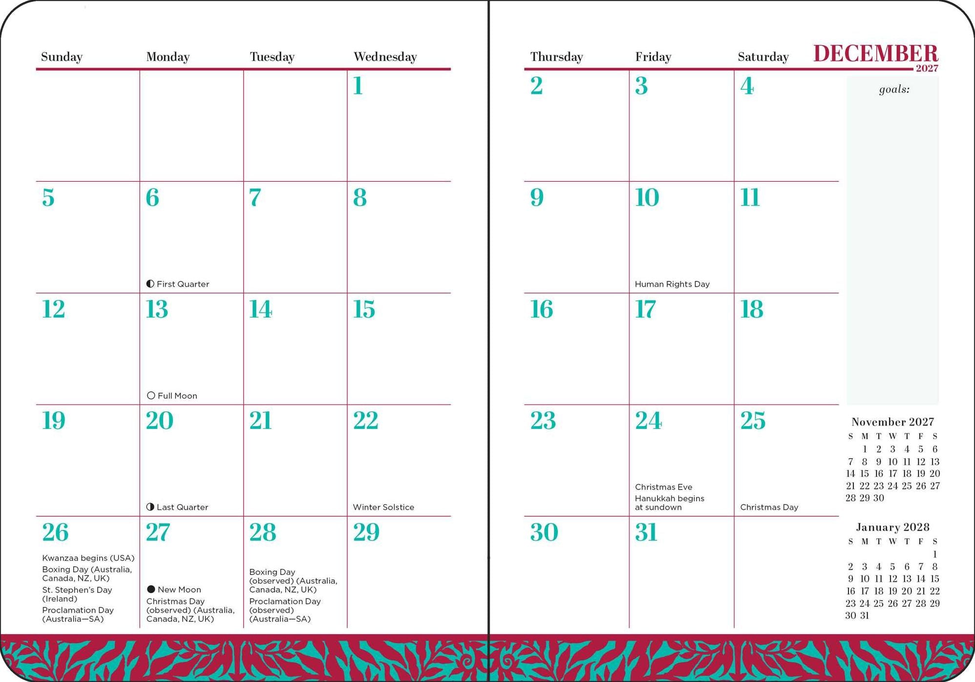 2026-2027 Spicy Book Club 16-Month Weekly/Monthly Planner