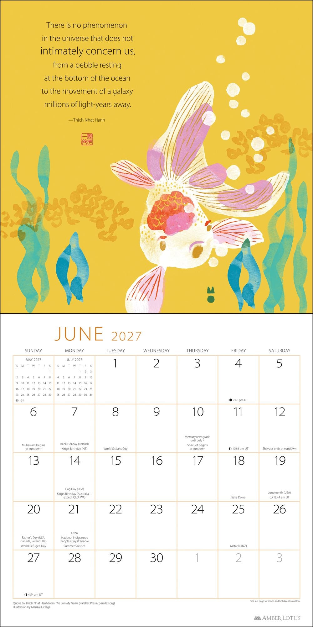 2027 Thich Nhat Hanh Wall Calendar