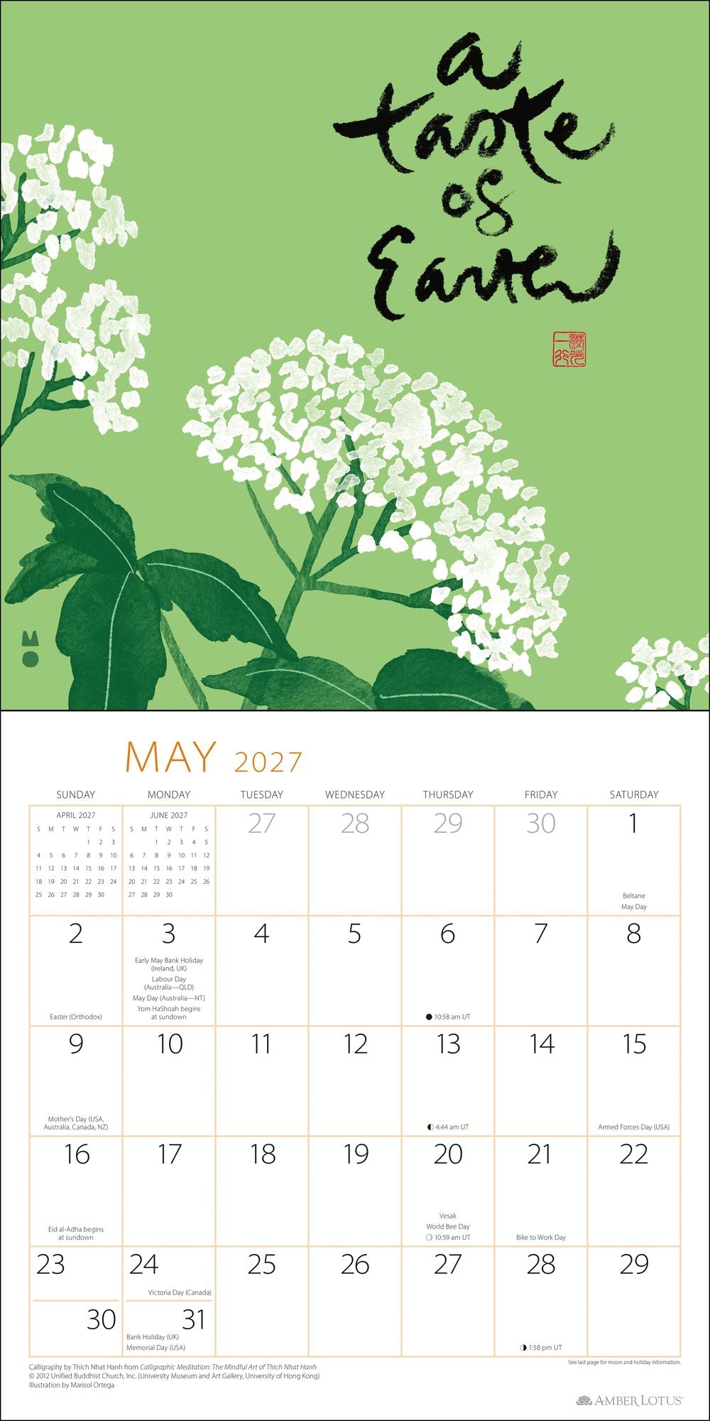 2027 Thich Nhat Hanh Wall Calendar