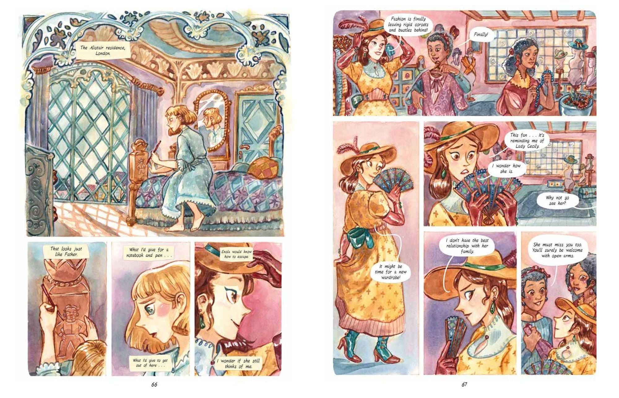 Enola Holmes: The Graphic Novels: The Case of the Black Barouche, The Case of the Elegant Escapade, and The Case of the Mark of the Mongoose
