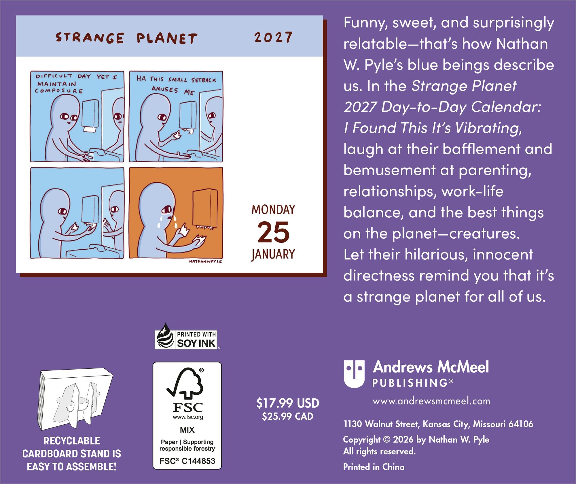 2027 Strange Planet Day-to-Day Calendar