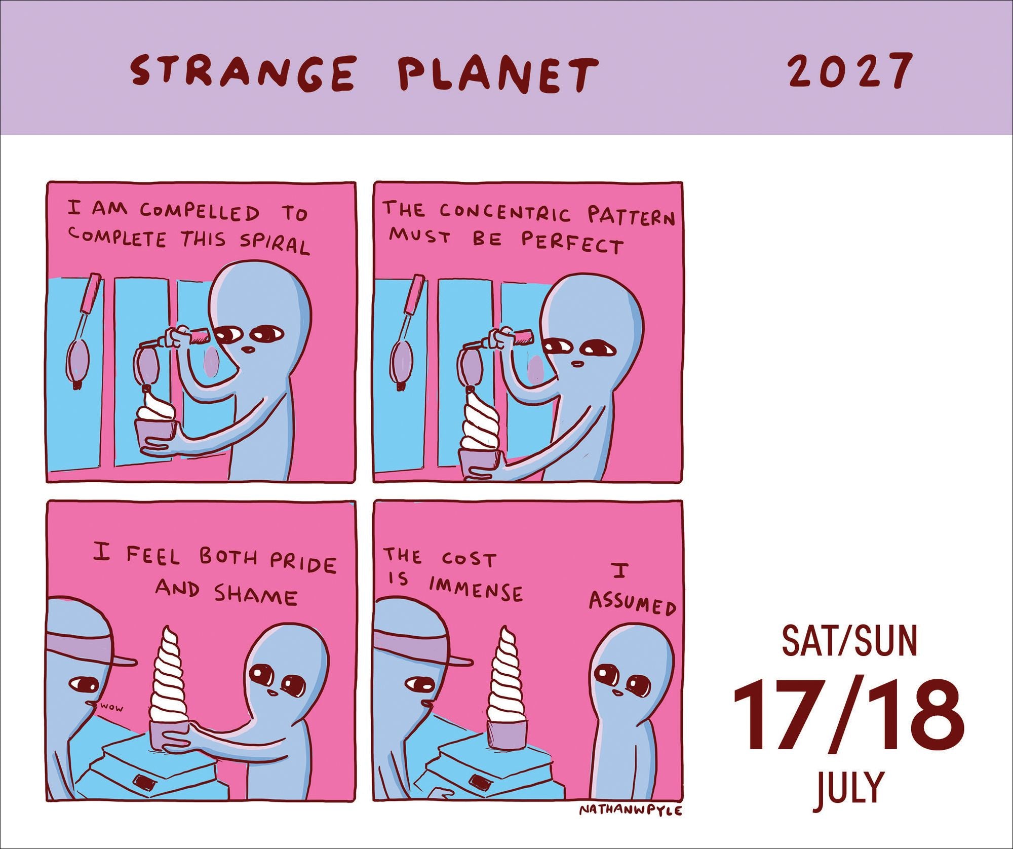 2027 Strange Planet Day-to-Day Calendar