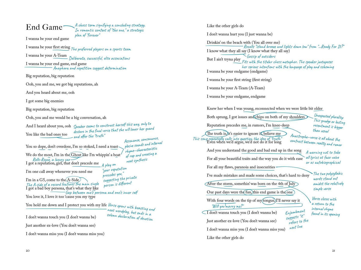 Meet Me in the Afterglow: The Annotated Poetry of Taylor Swift