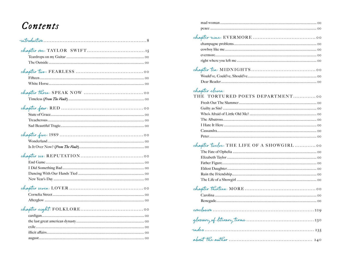 Meet Me in the Afterglow: The Annotated Poetry of Taylor Swift