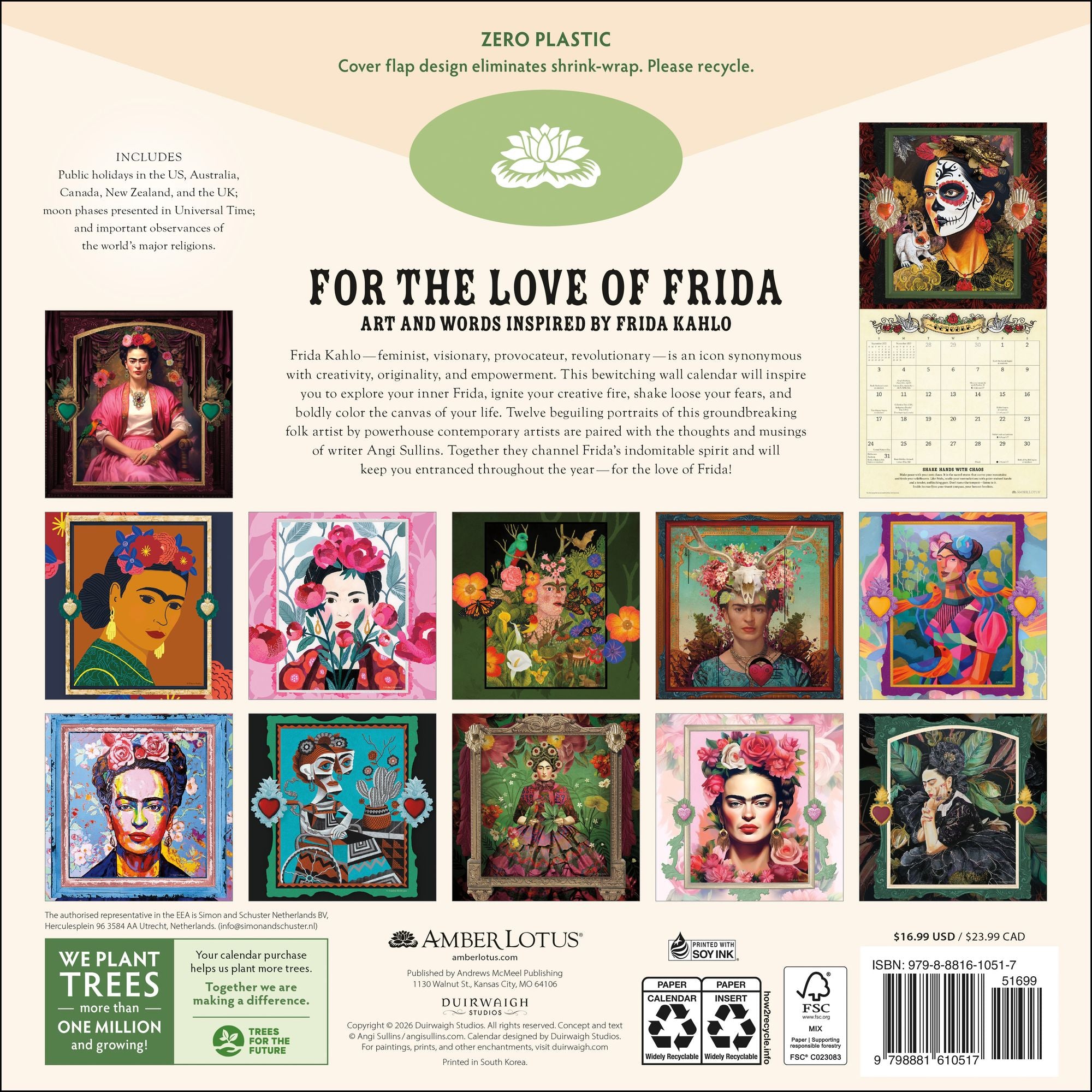 2027 For the Love of Frida Wall Calendar