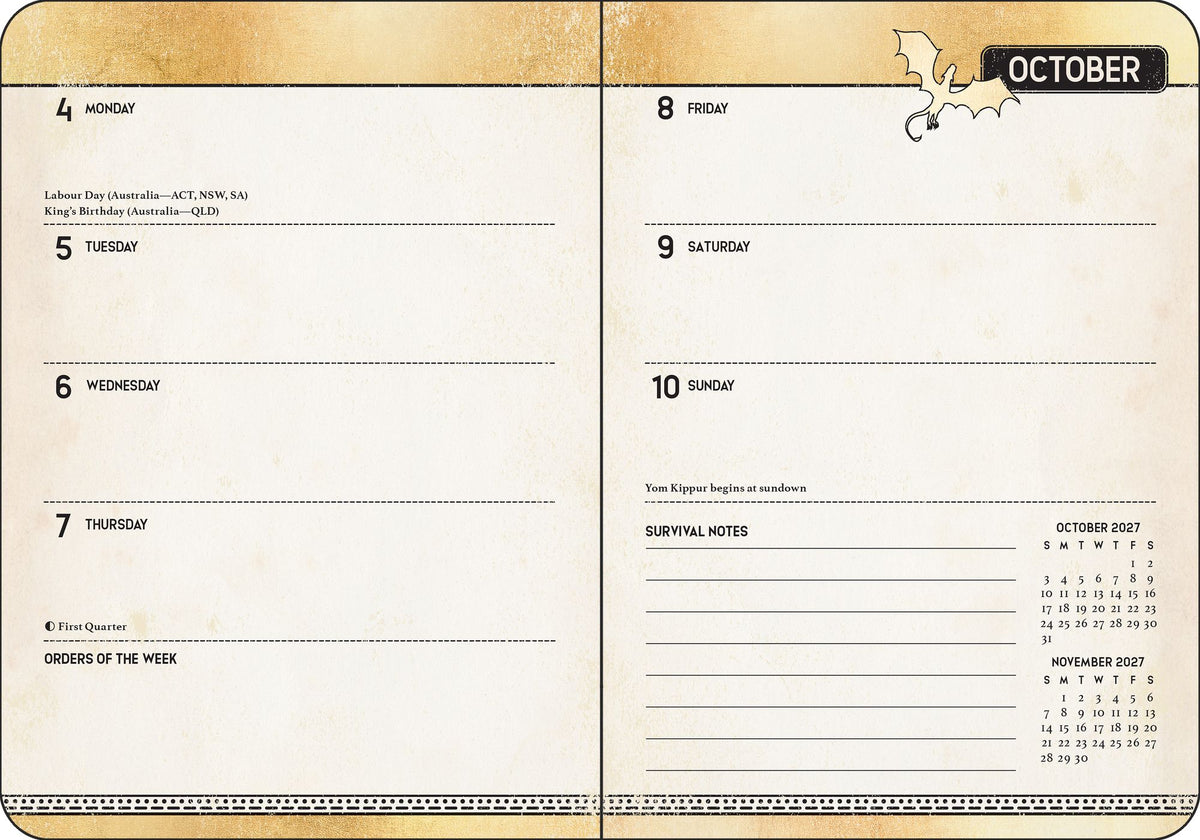 2027 Fourth Wing Officially Licensed Weekly Planner