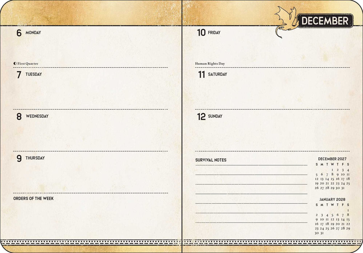 2027 Fourth Wing Officially Licensed Weekly Planner