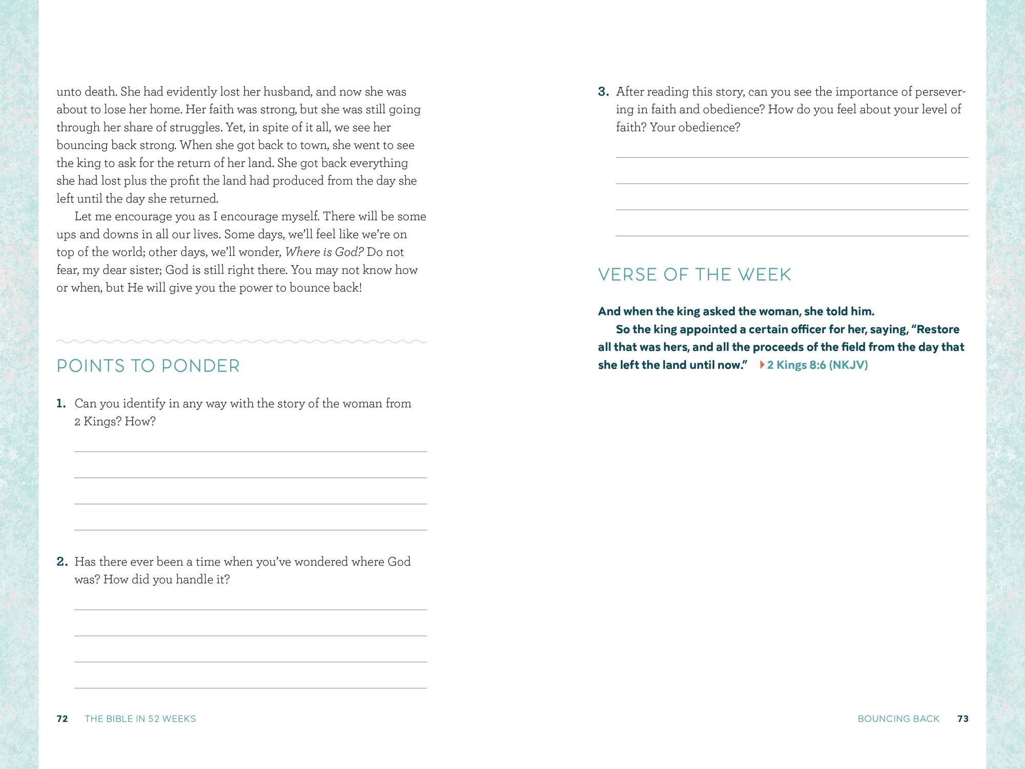 The Bible in 52 Weeks (Deluxe Edition): A Yearlong Bible Study for Women
