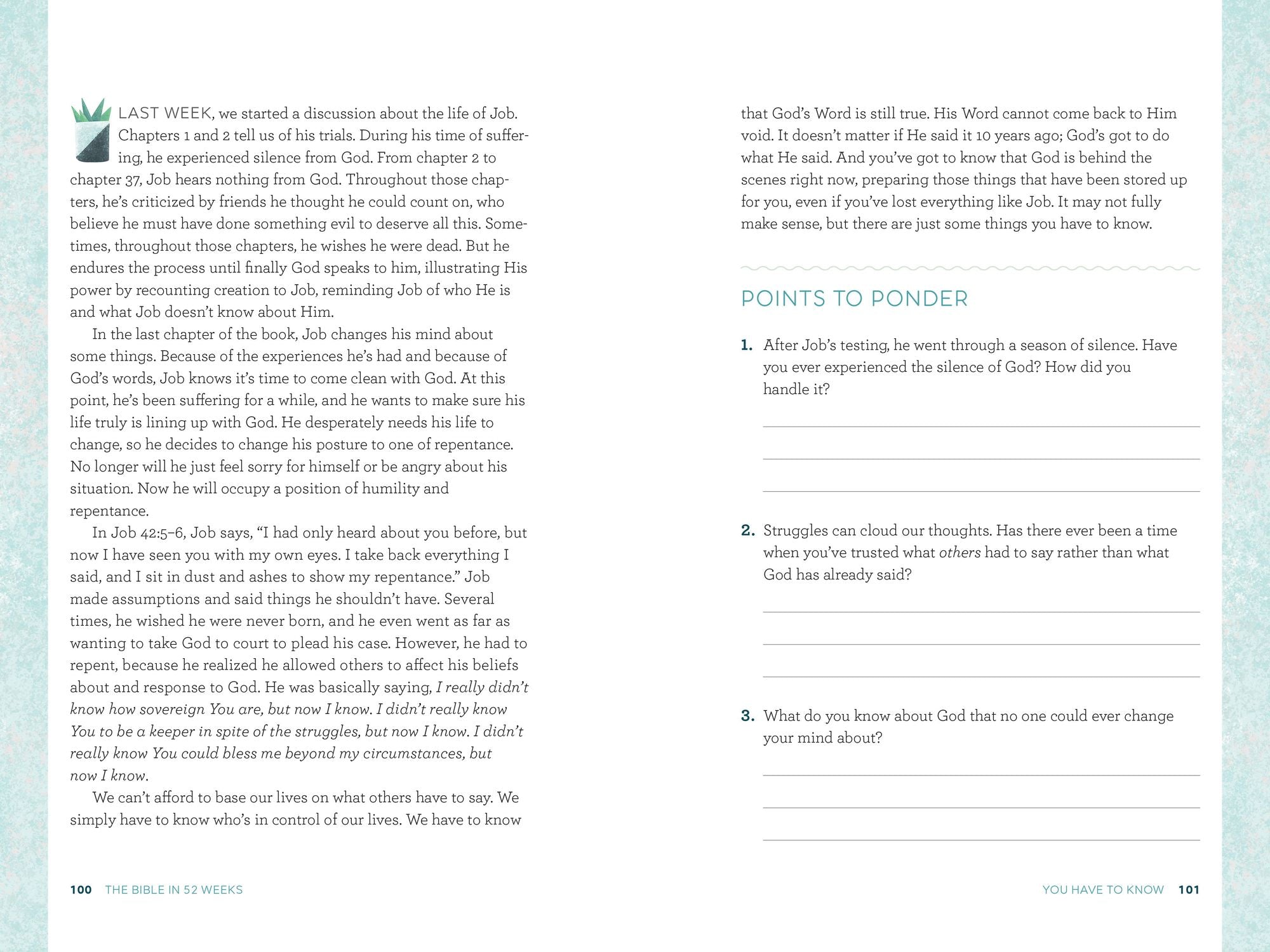 The Bible in 52 Weeks (Deluxe Edition): A Yearlong Bible Study for Women