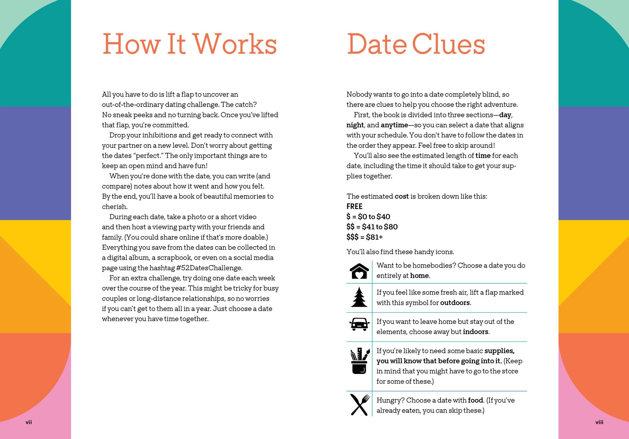 The 52-Dates Challenge for Couples: Open a Surprise Date, Spark Fun in Your Relationship, and Make Lasting Memories