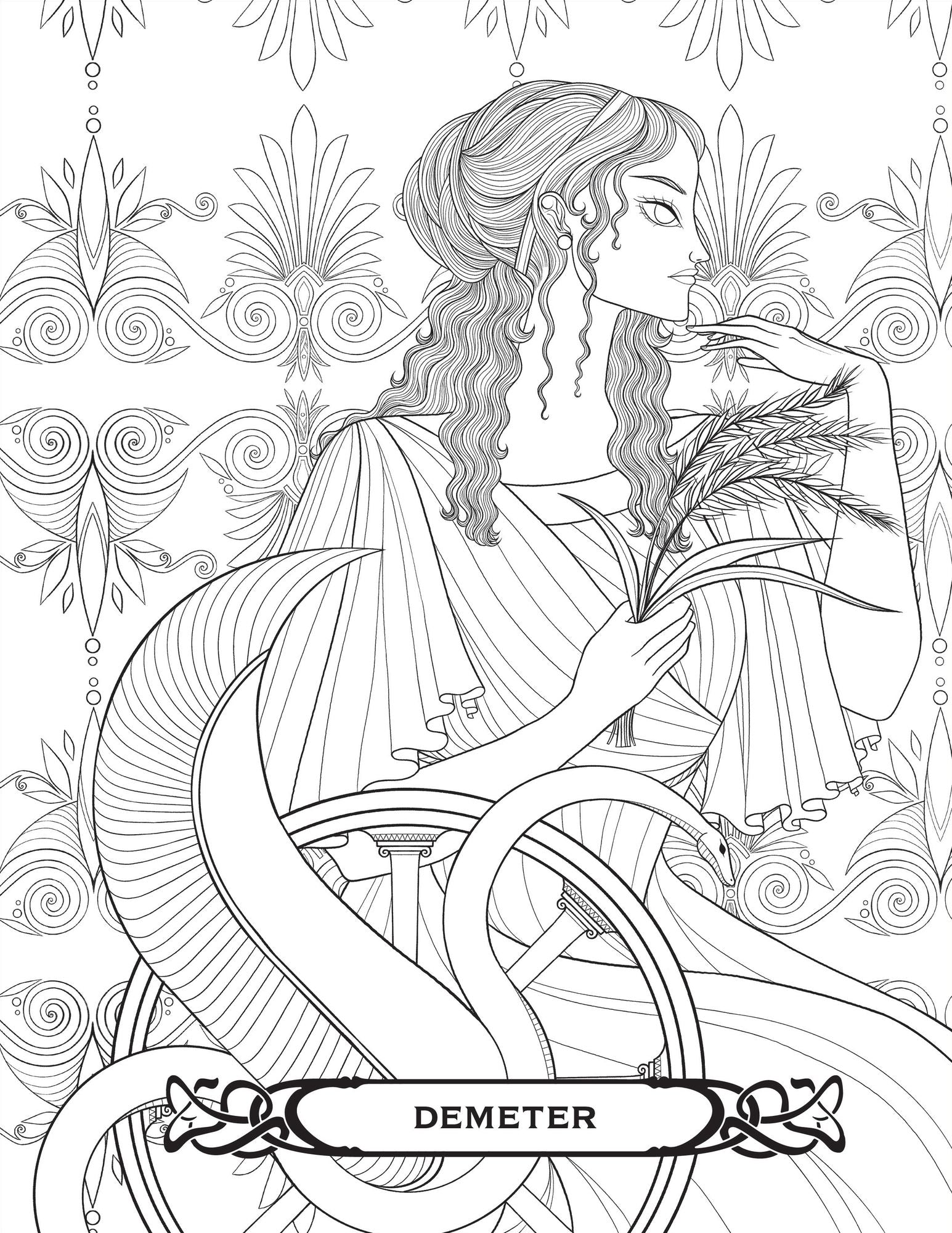Badass Women of Greek Mythology Coloring Book: 45 Goddesses, Mortals, and Monsters to Color