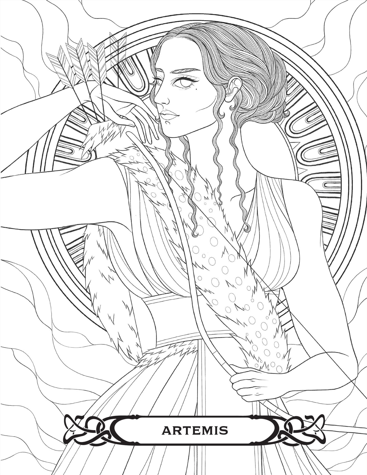 Badass Women of Greek Mythology Coloring Book: 45 Goddesses, Mortals, and Monsters to Color