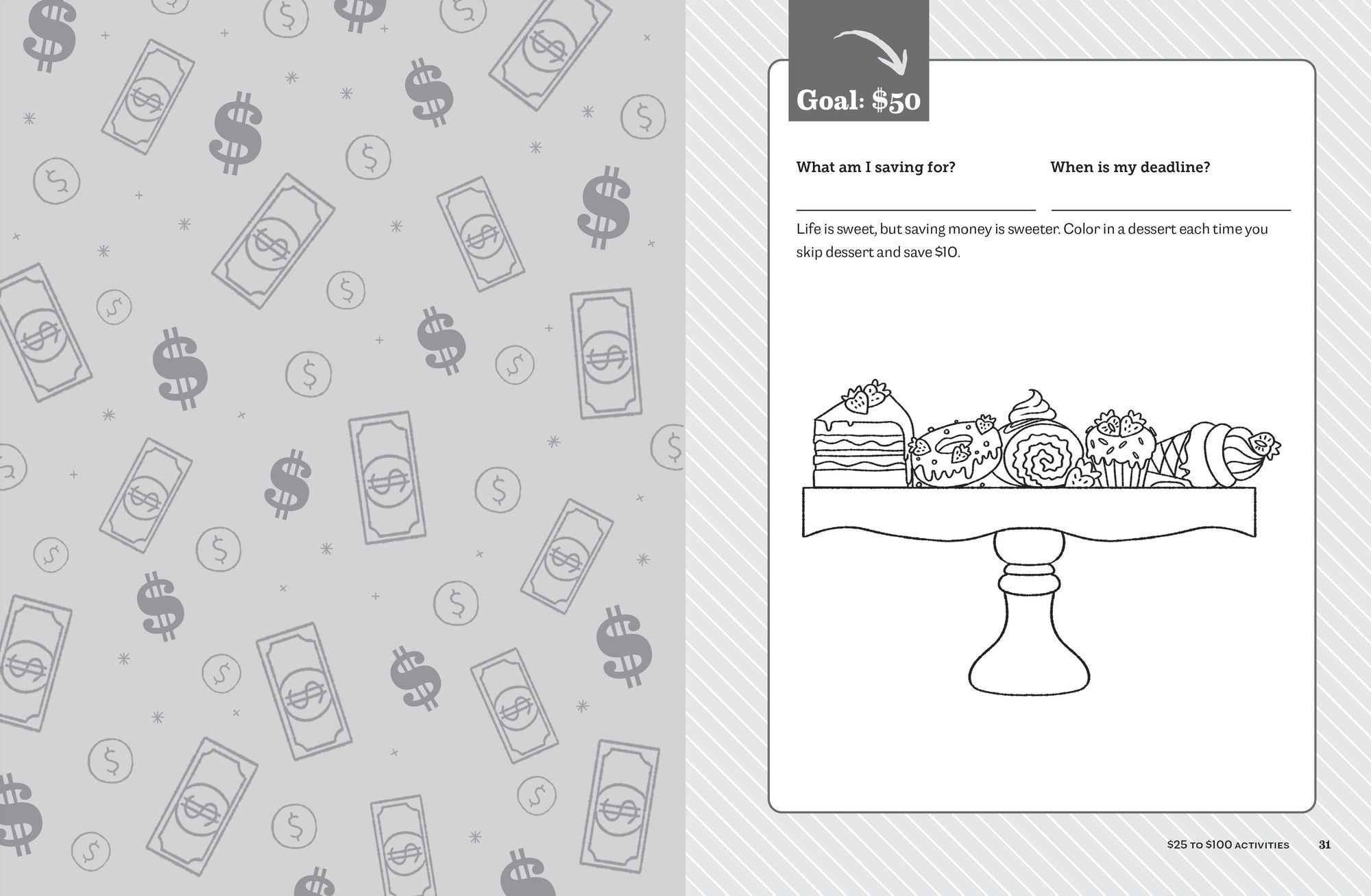 Cash Stash Activity Book: Tight Budgets: 50+ Fun Money Savings Challenges That Add Up Big