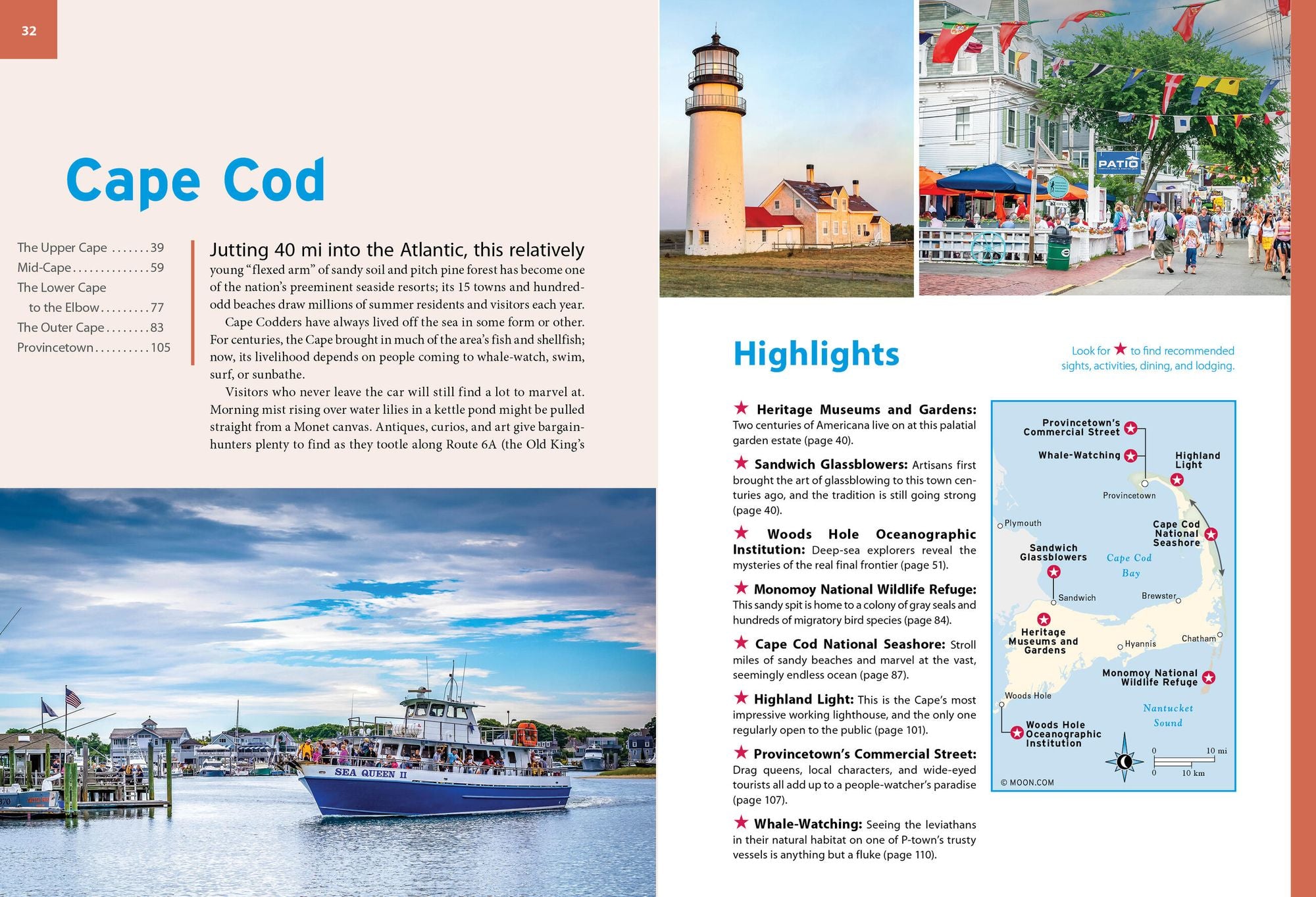 Moon Cape Cod, Martha's Vineyard & Nantucket: Best Beaches, Coastal Towns, Clambakes & Lobster