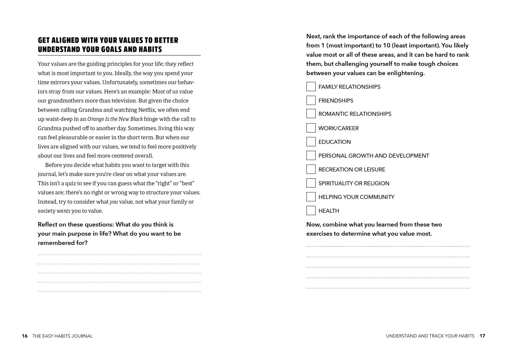 The Easy Habits Journal: Better Habits in 12 Weeks
