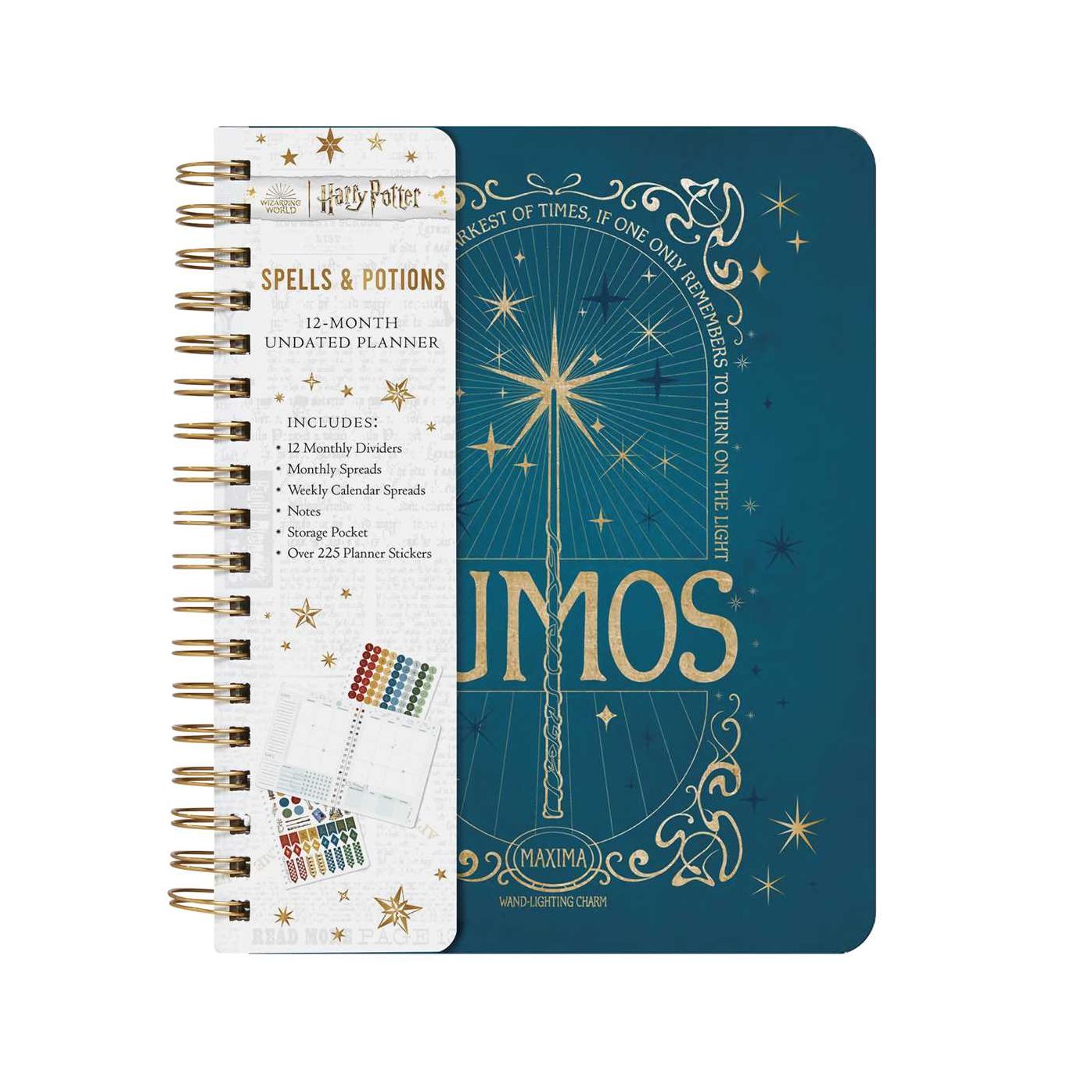 Harry Potter: Spells and Potions 12-Month Undated Planner: (Harry Potter School Planner School, Harry Potter Gift, Harry Potter Stationery, Undated Planner)