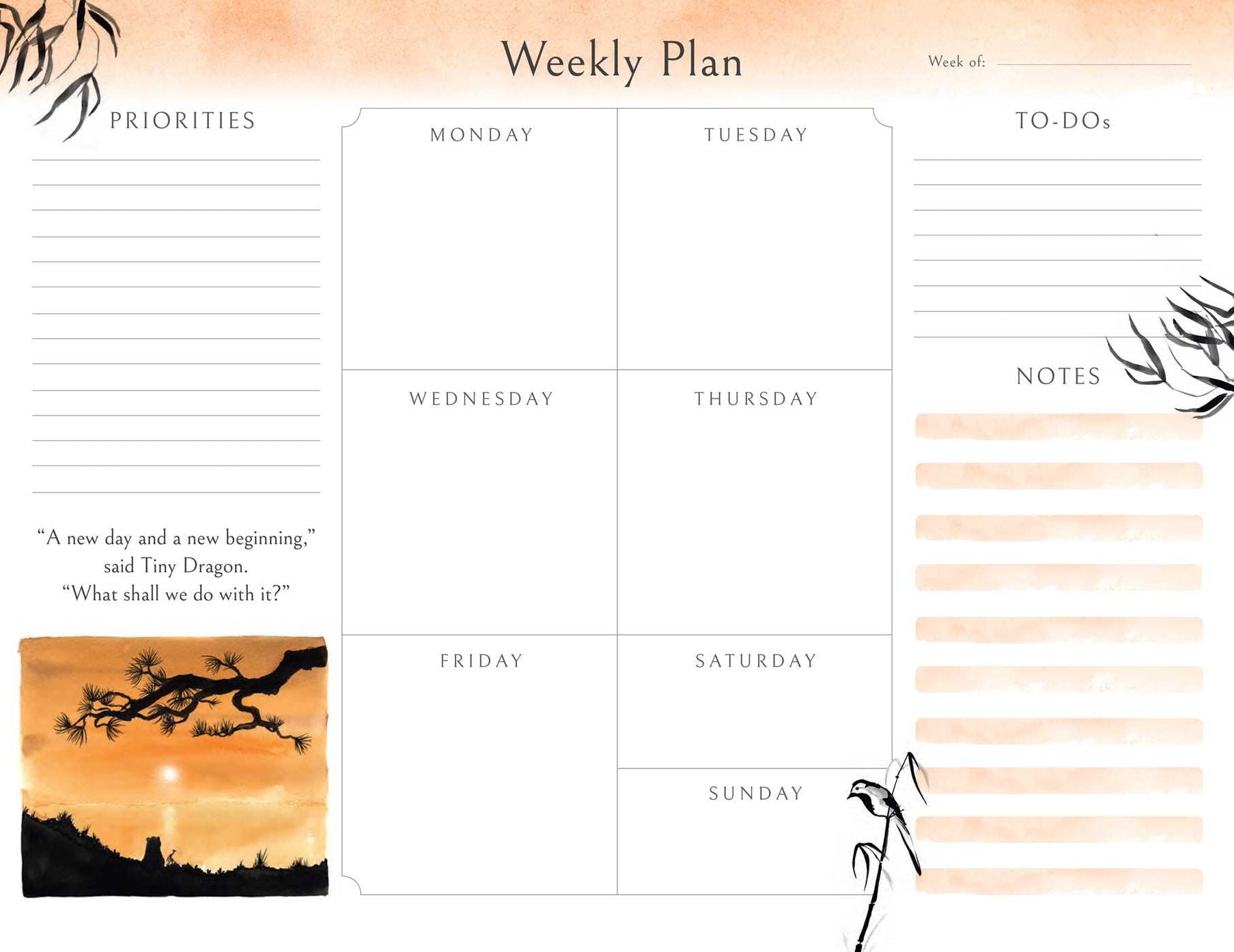 Big Panda and Tiny Dragon Weekly Planner Notepad