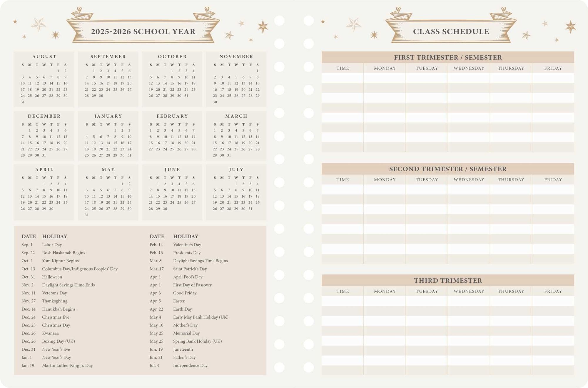 2025-2026 Harry Potter: Hogwarts Student Planner: August - July, 6.5 x 8.25