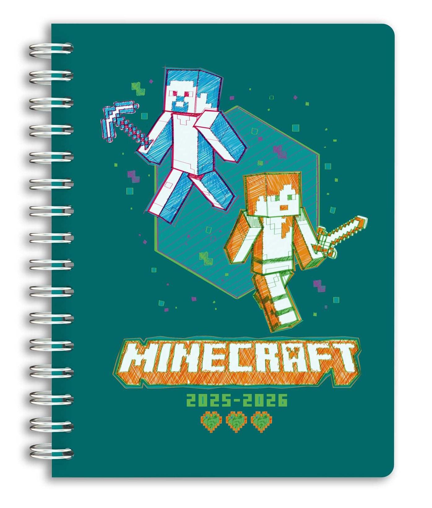 2025-2026 Minecraft Mobs Student Planner: August - July, 6.5 x 8.25