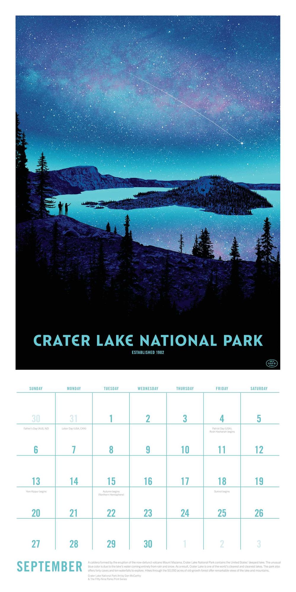 2026 The Art of the National Parks Wall Calendar