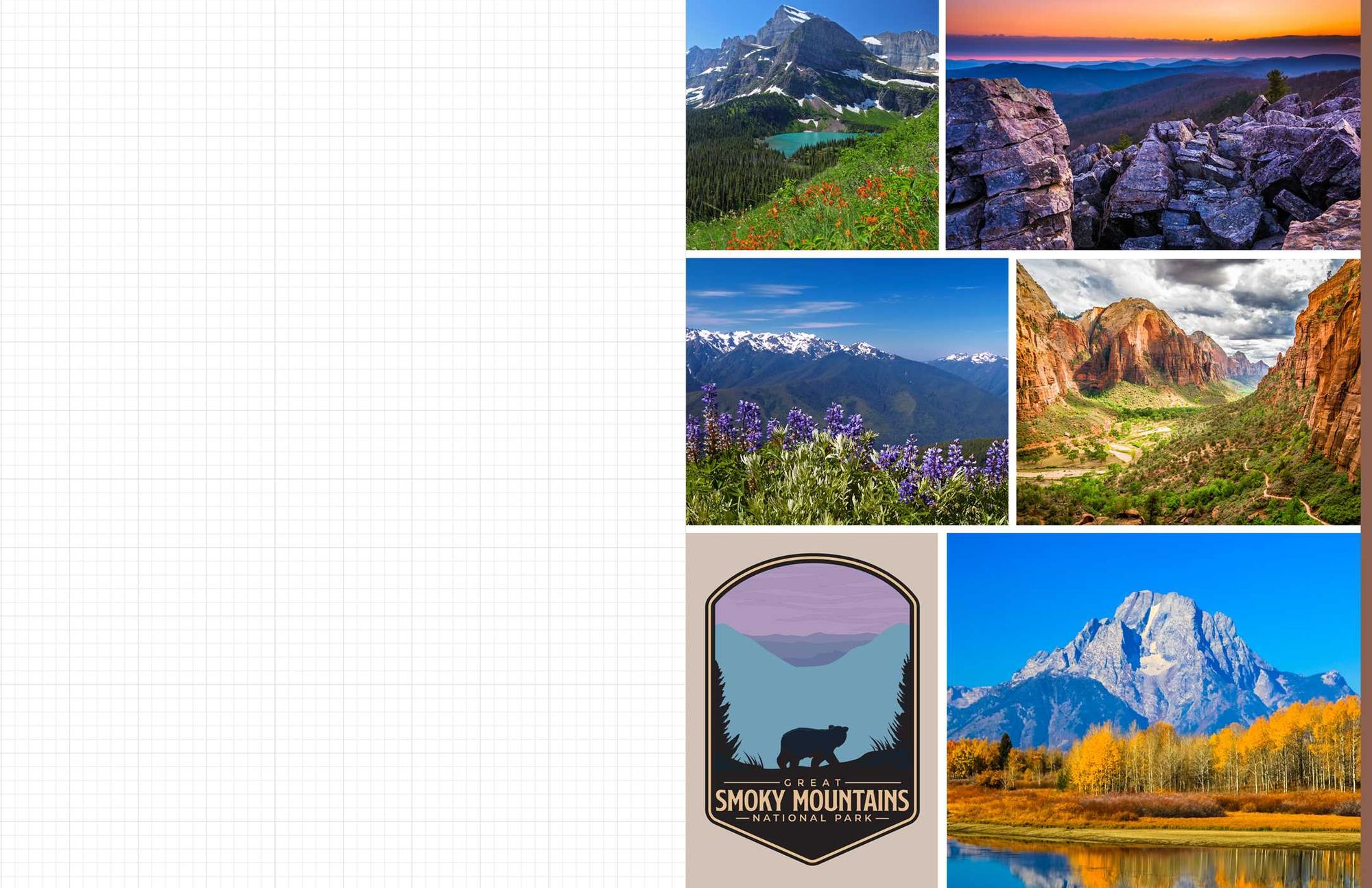 Cut & Collage National Parks: Beautiful Images of America's Natural Wonders