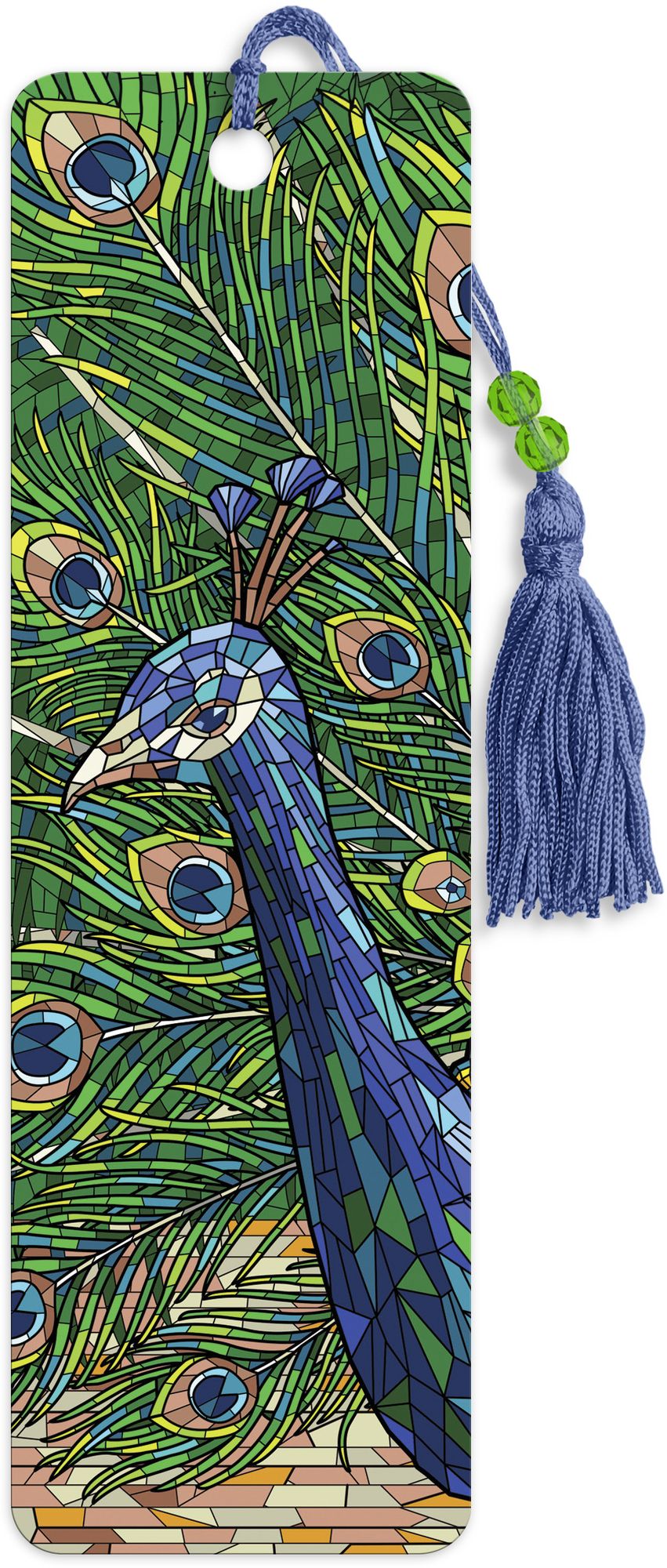Lantern Press - Peacock Mosaic - BN Premier Bookmark