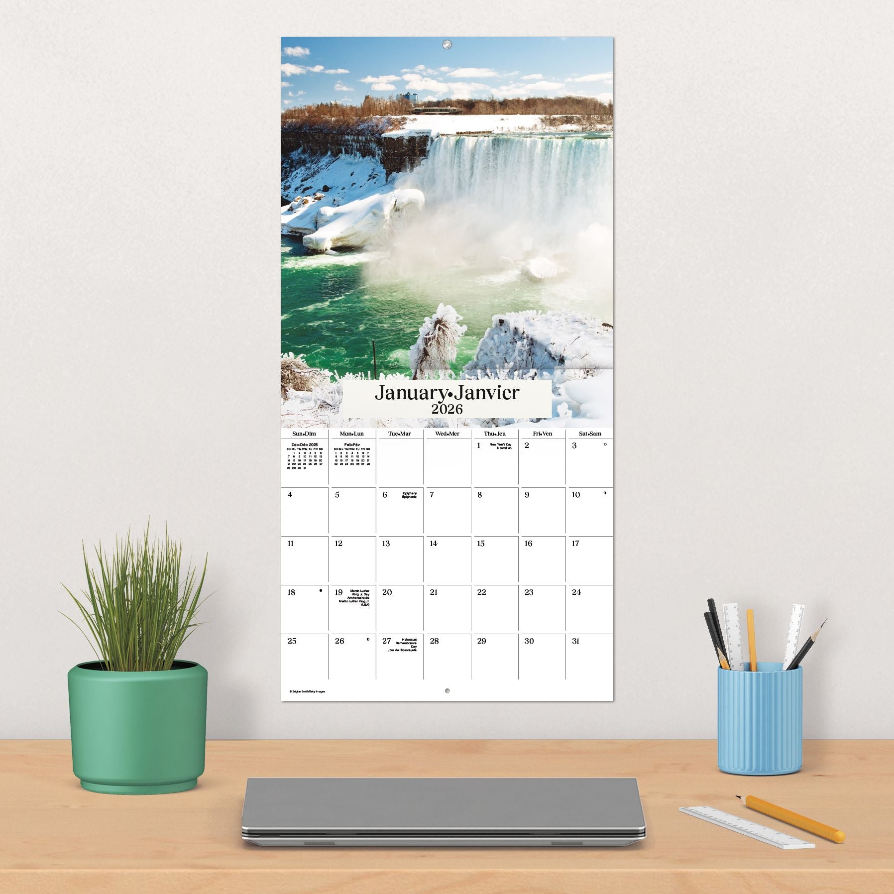 2026 Niagara Falls (Bilingual French) Wall Calendar
