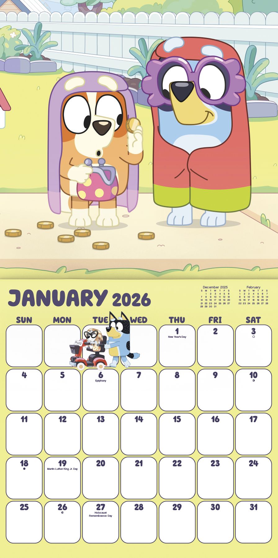 2026 Bluey Wall Calendar