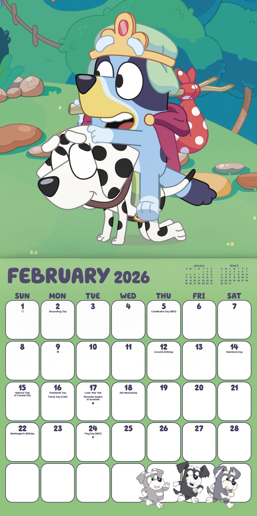 2026 Bluey Wall Calendar
