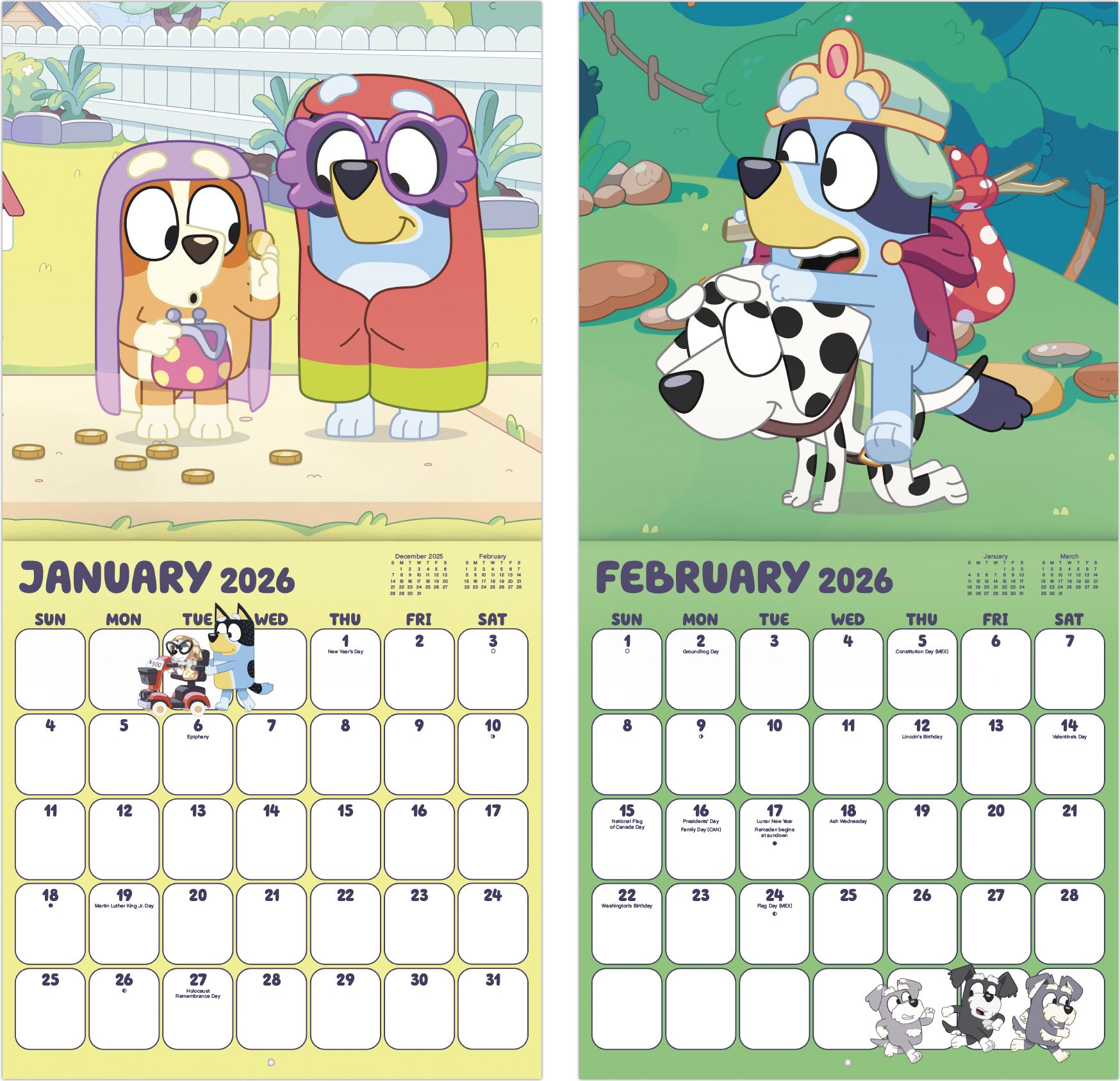 2026 Bluey Wall Calendar