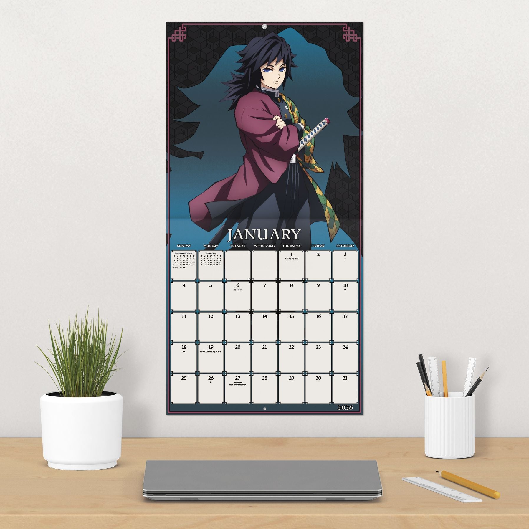 2026 Demon Slayer Wall Calendar