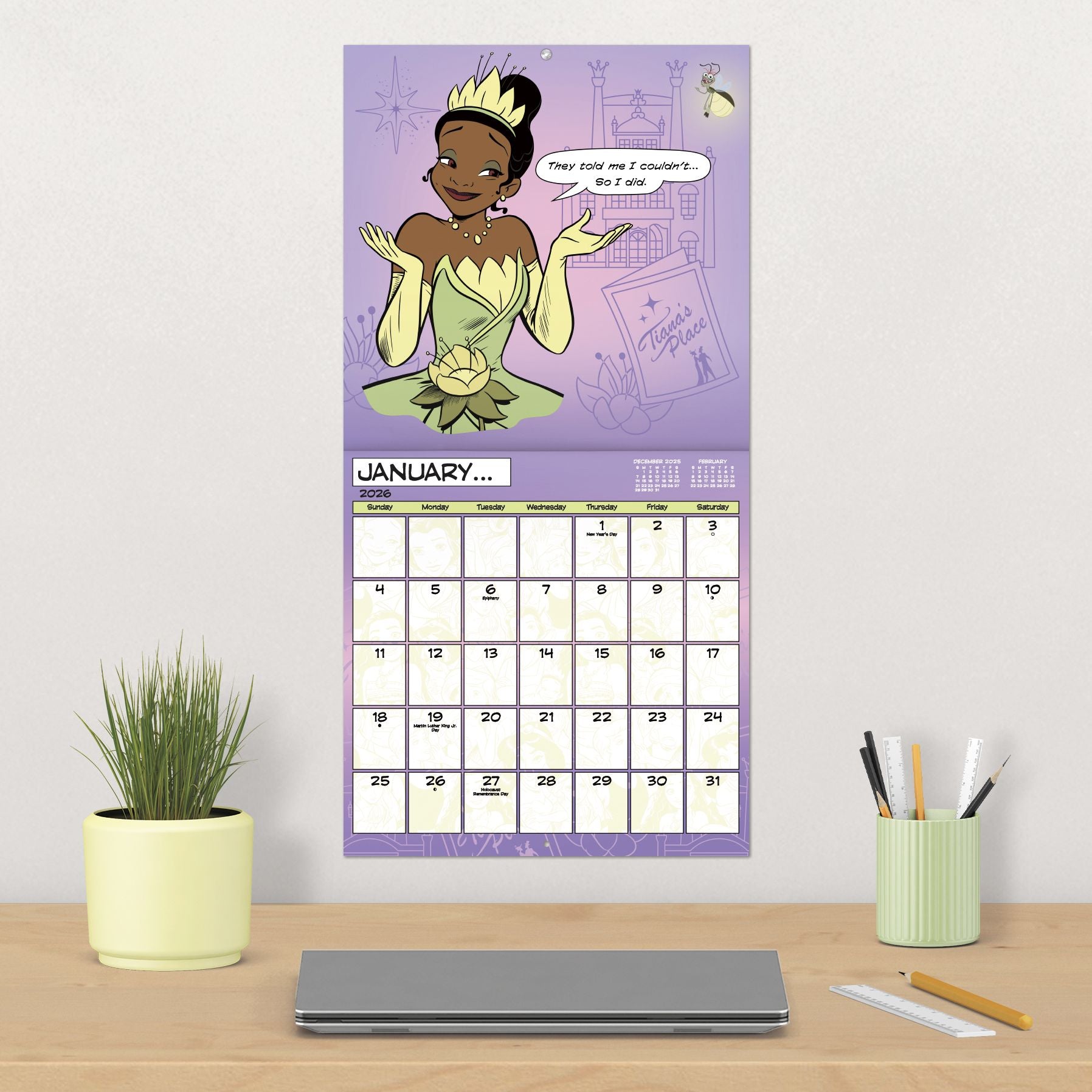 2026 Disney Princess Wall Calendar
