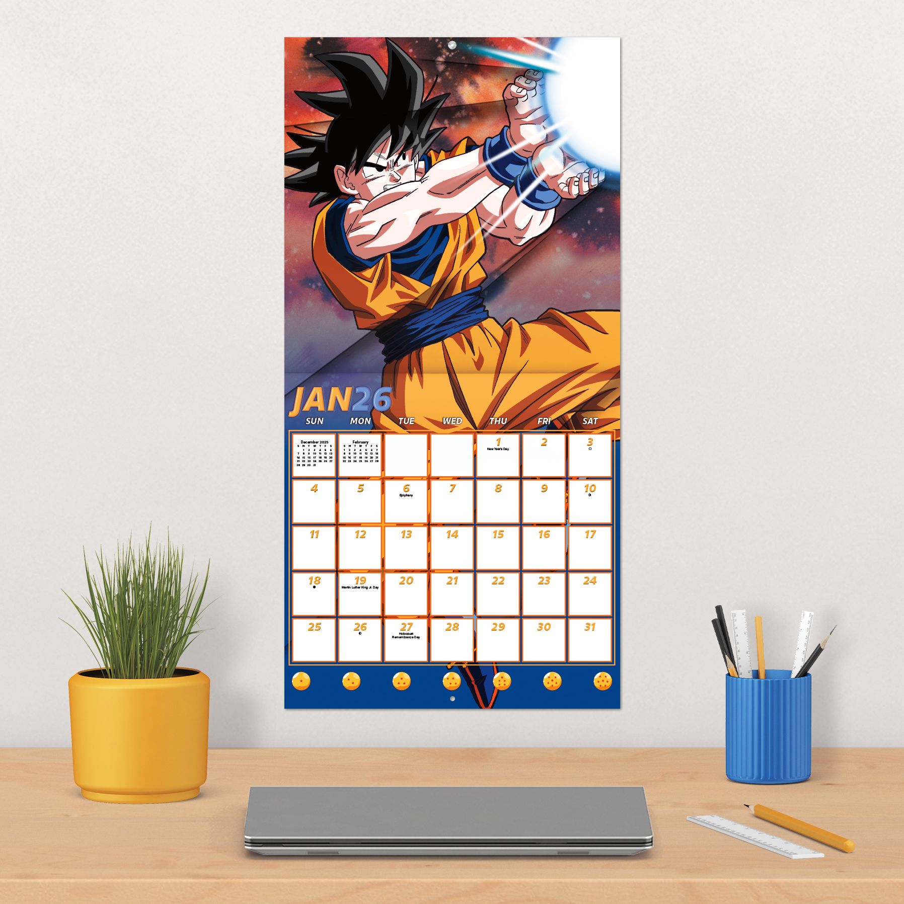 2026 Dragon Ball Z Wall Calendar