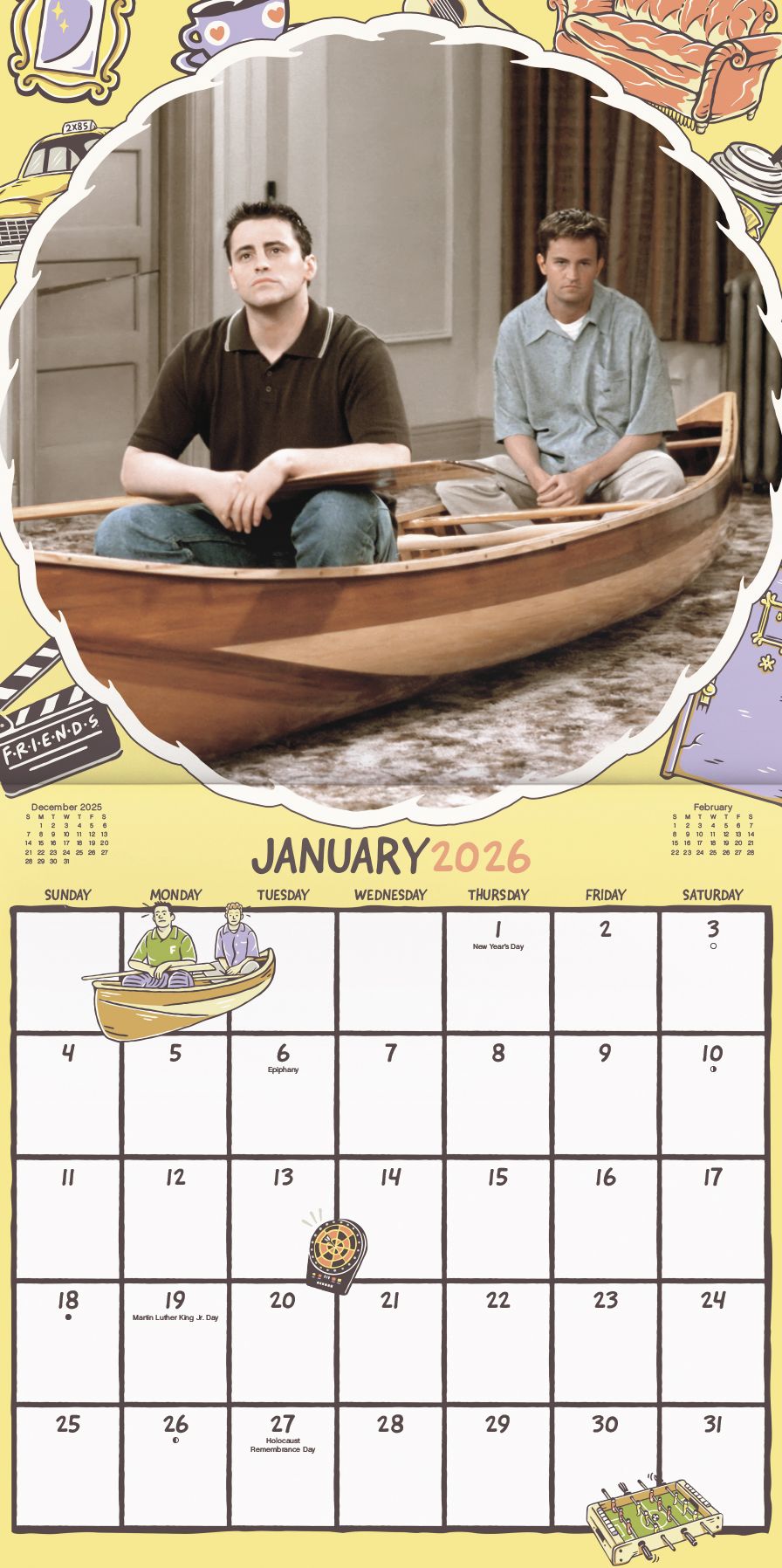 2026 Friends Wall Calendar