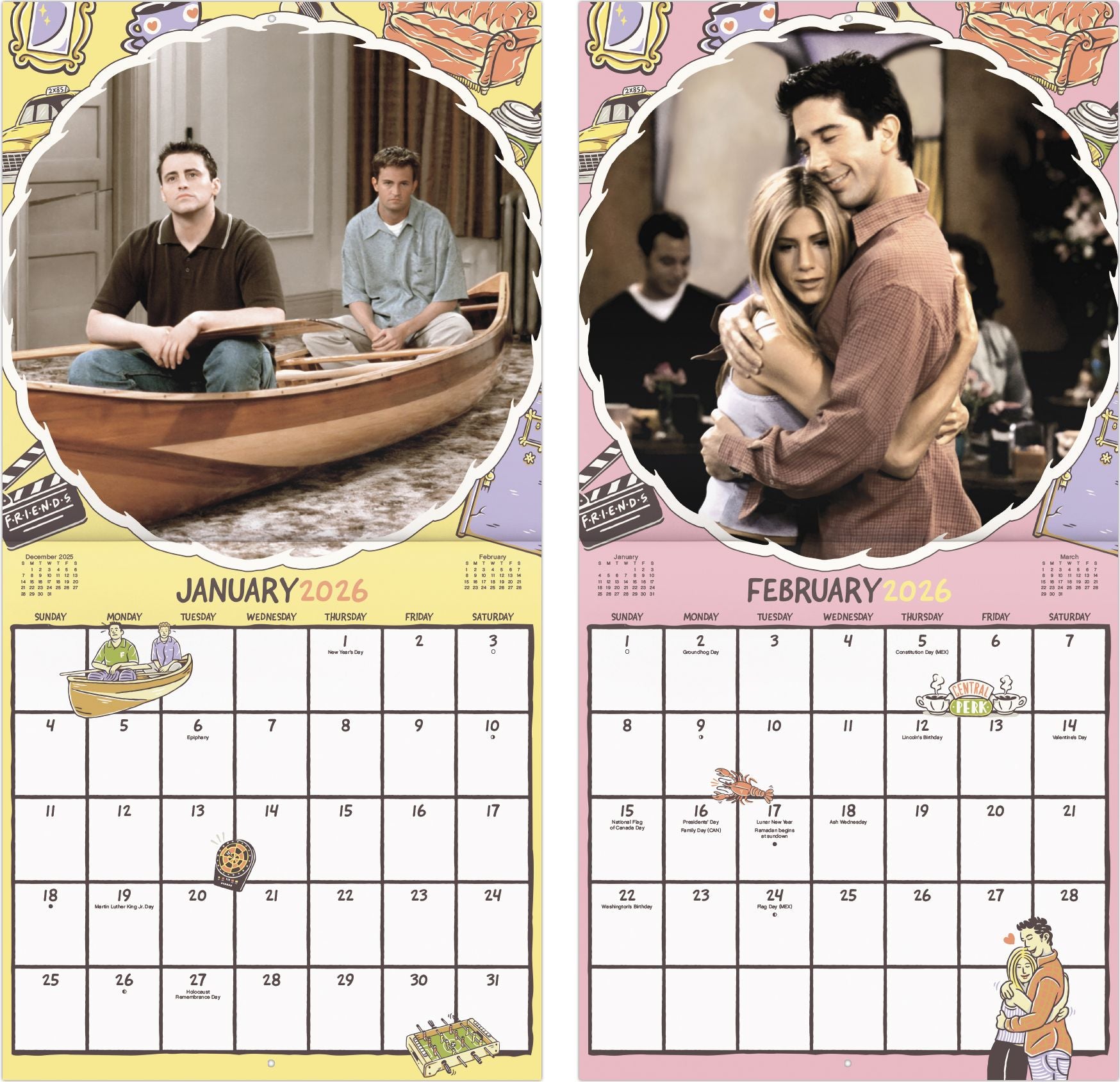 2026 Friends Wall Calendar