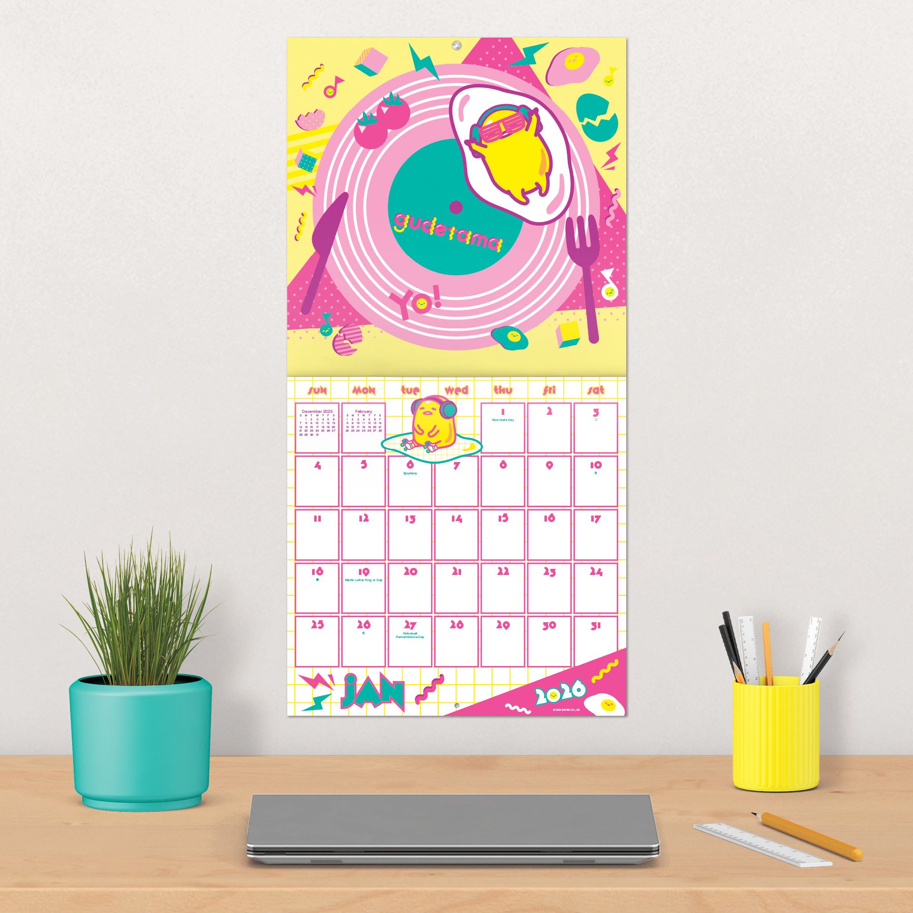 2026 Gudetama Wall Calendar