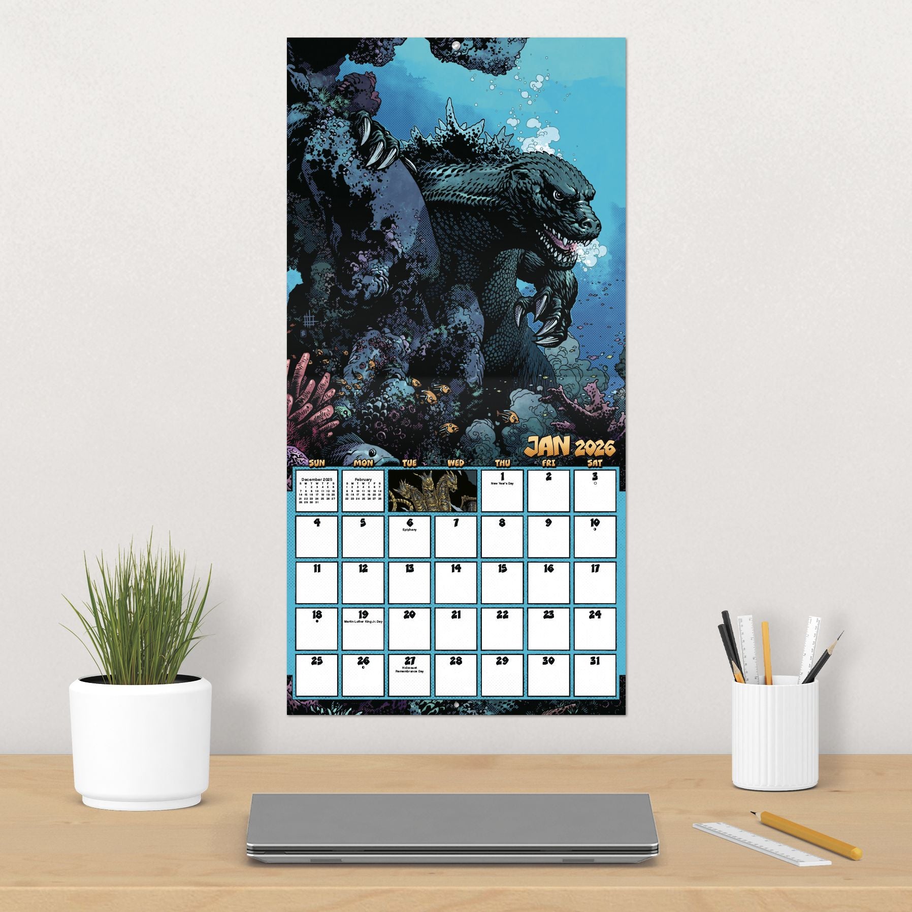 2026 Godzilla Wall Calendar