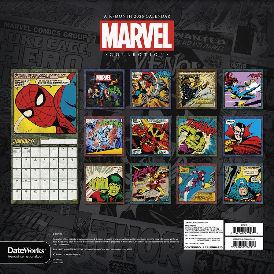 2026 Marvel Wall Calendar