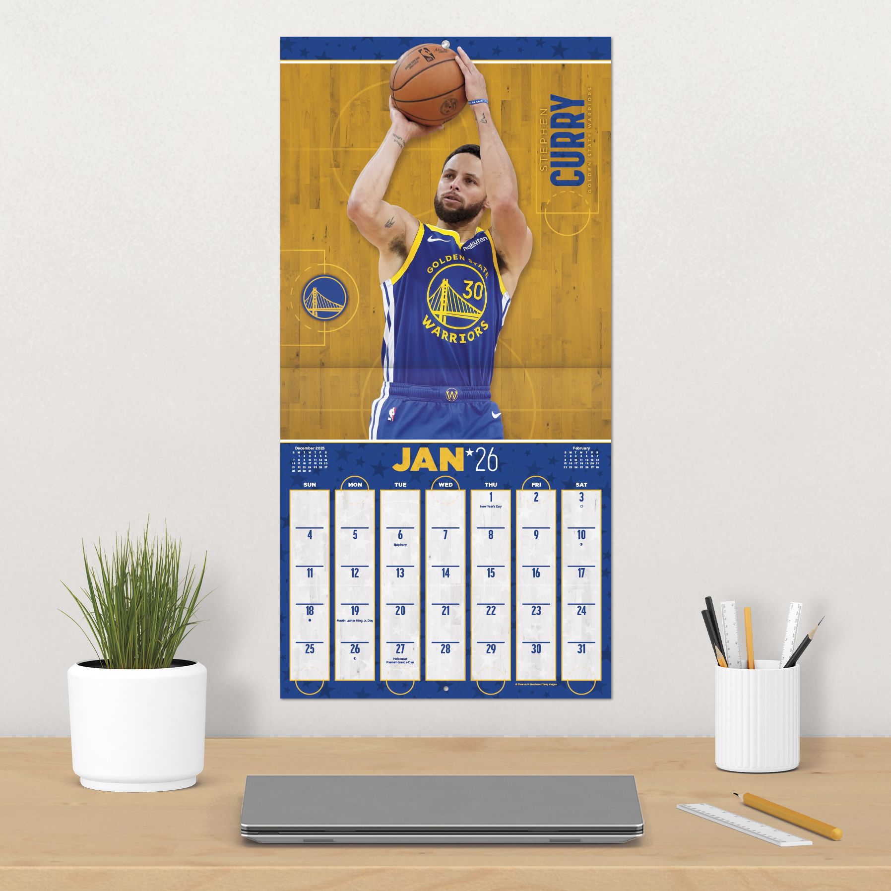 2026 NBA Superstars Wall Calendar
