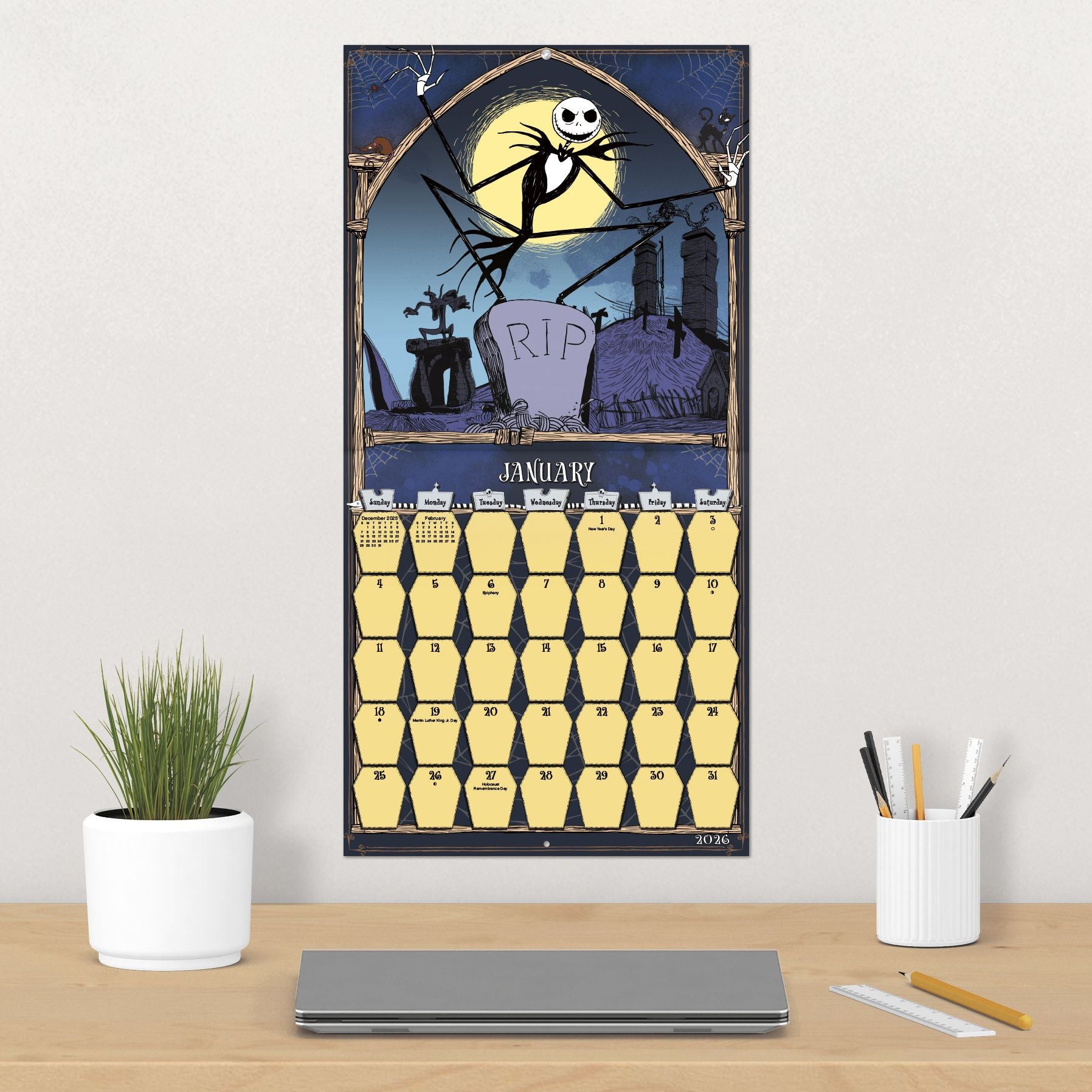 2026 Nightmare Before Christmas Wall Calendar