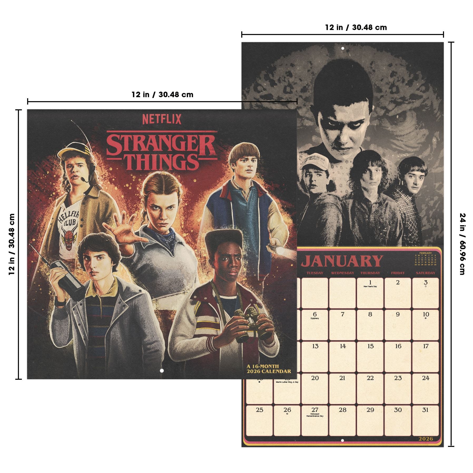2026 Stranger Things Wall Calendar