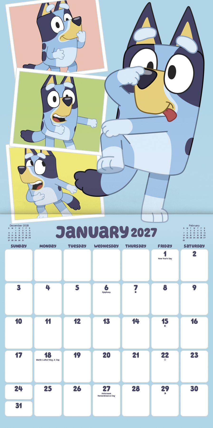 2027 Bluey Wall Calendar
