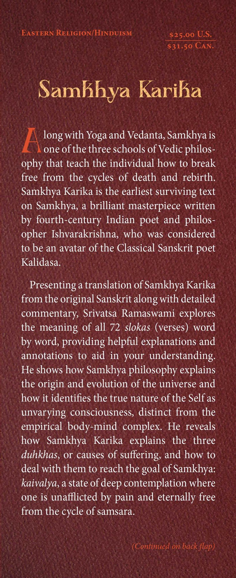 Samkhya Karika: A Yoga Practitioner's Guide to Overcoming the Three Causes of Suffering