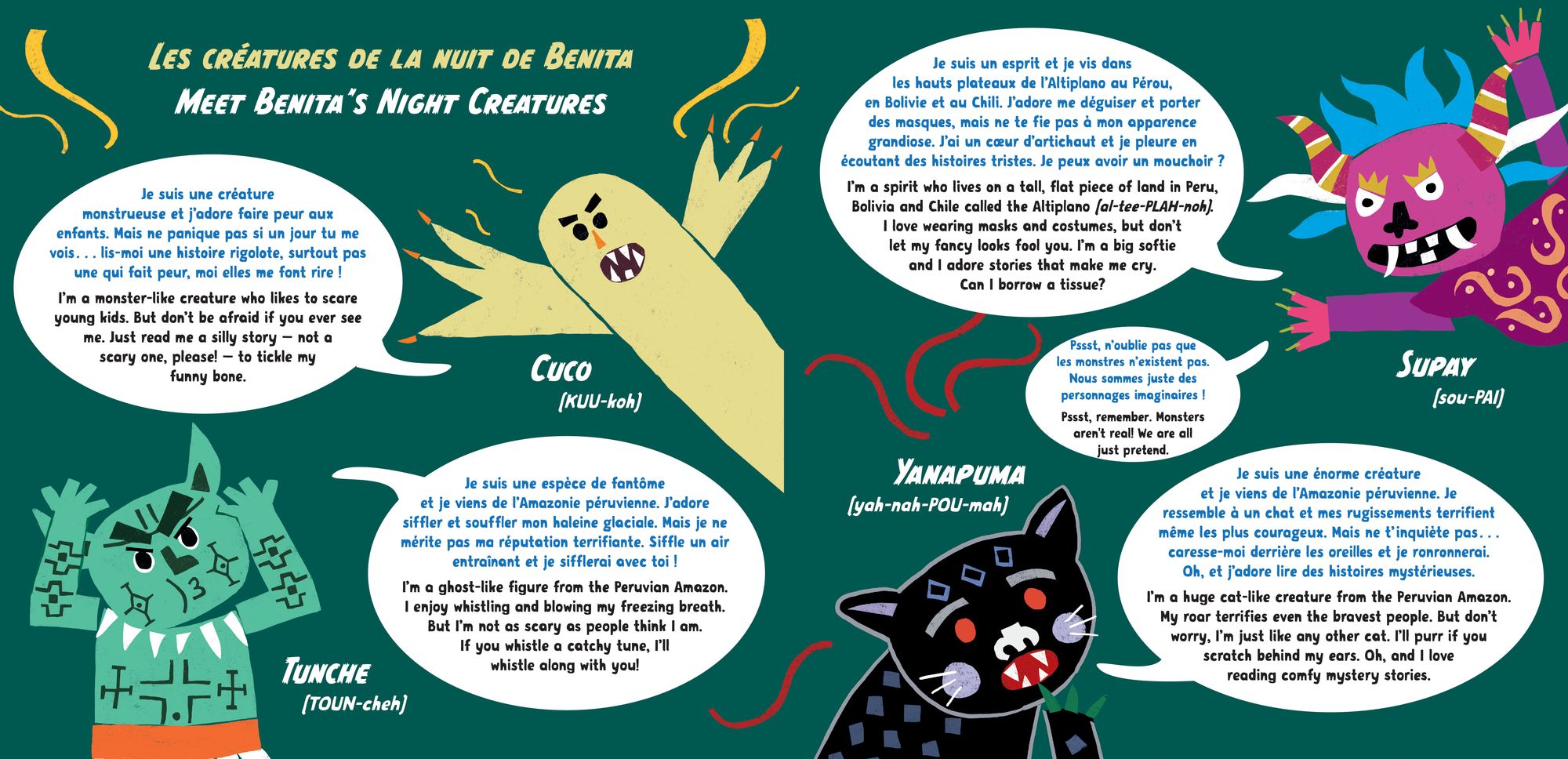 Benita and the Night Creatures (Bilingual French & English)
