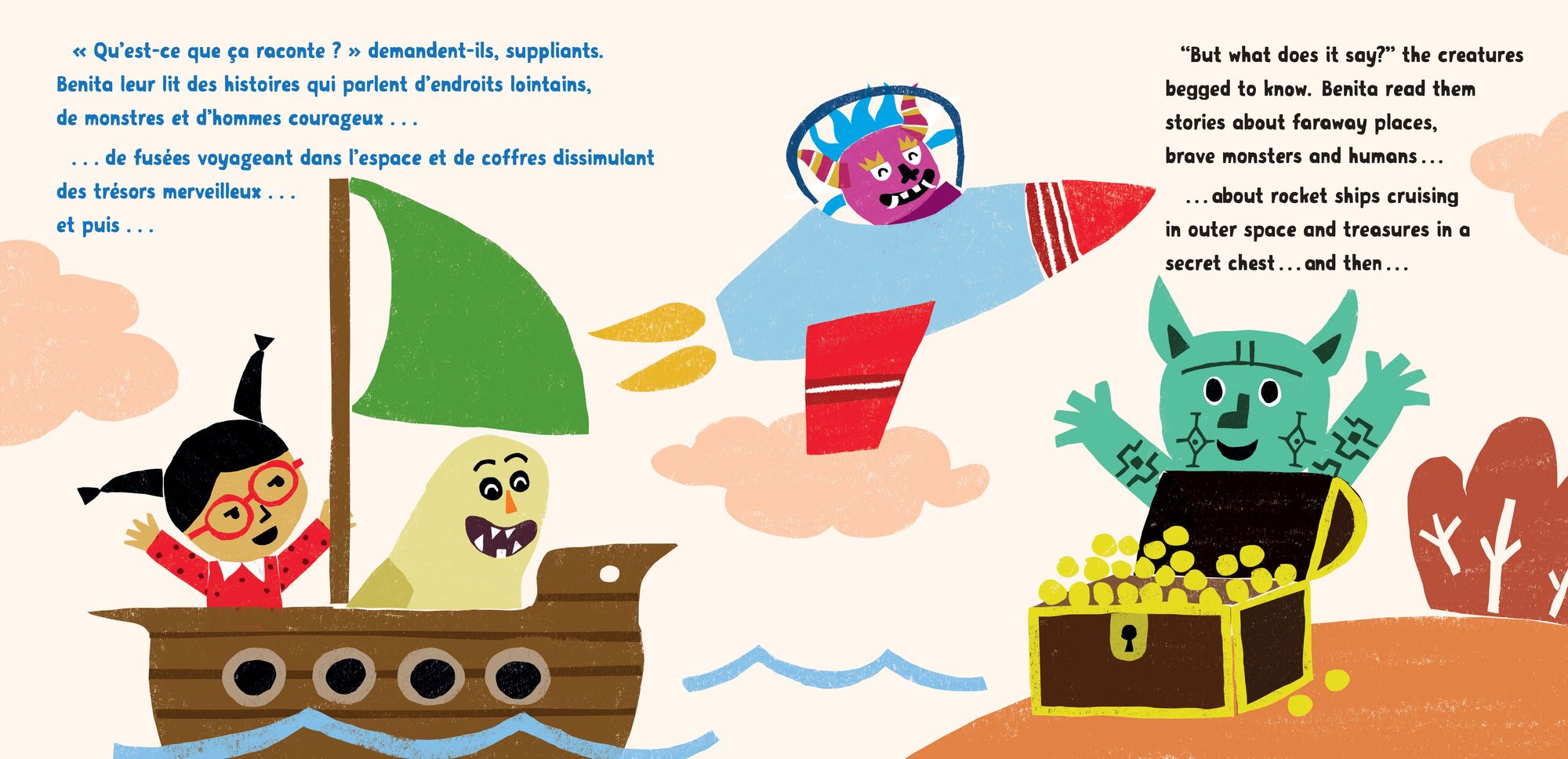 Benita and the Night Creatures (Bilingual French & English)