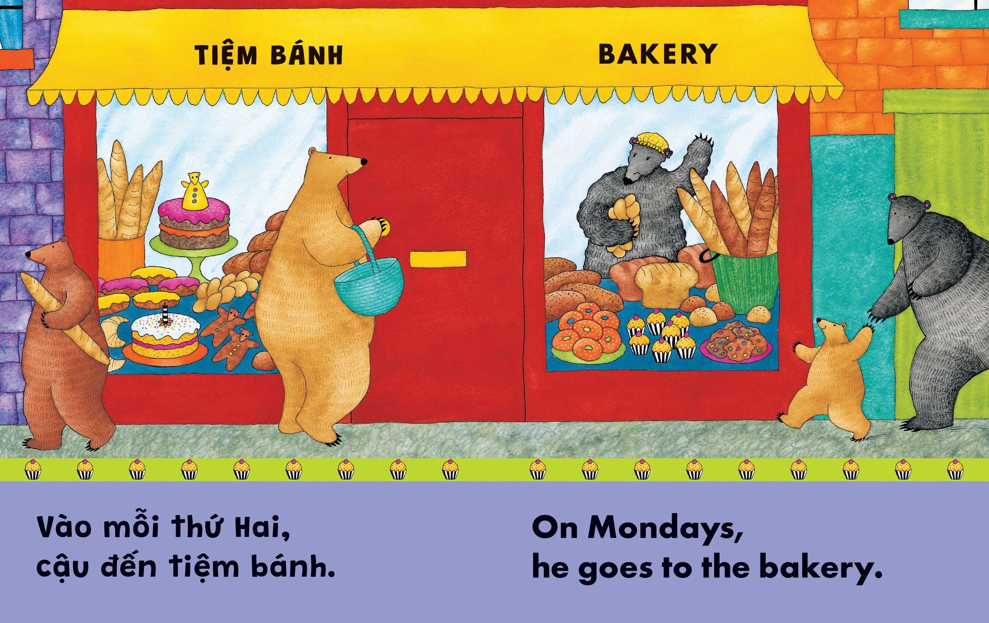 Bear About Town (Bilingual Vietnamese & English)