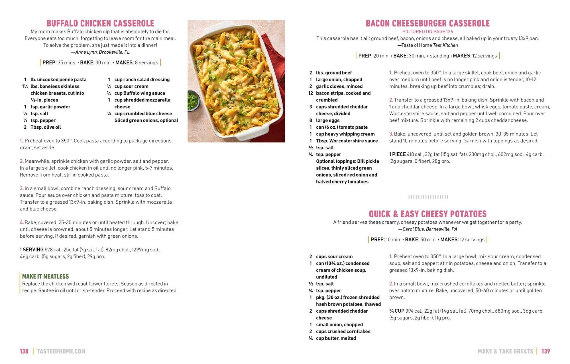 Taste of Home Casseroles: Over 150 Easy Meal in One Recipes Bonus Chapter Includes 8x8 Casseroles