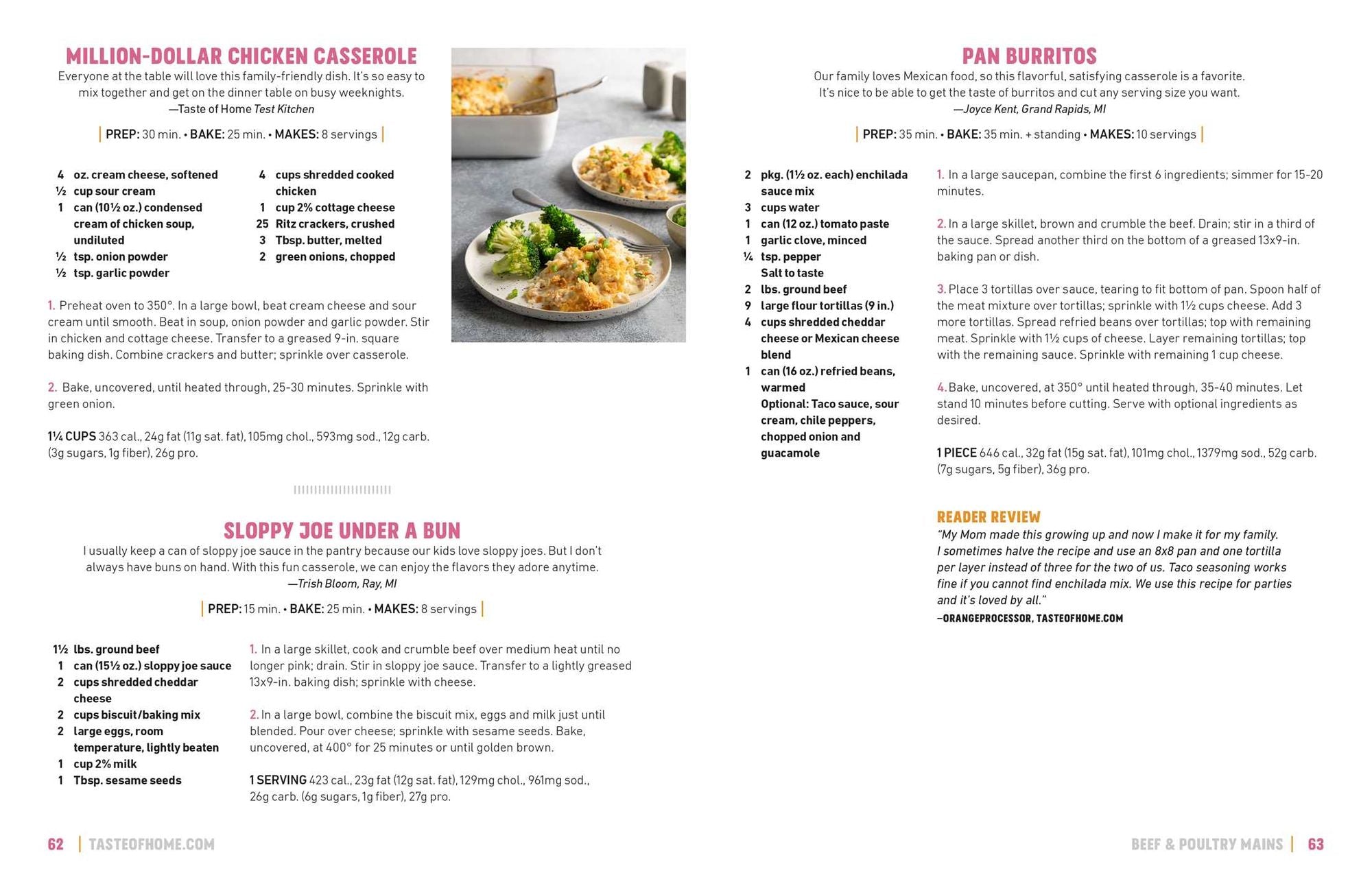 Taste of Home Casseroles: Over 150 Easy Meal in One Recipes Bonus Chapter Includes 8x8 Casseroles