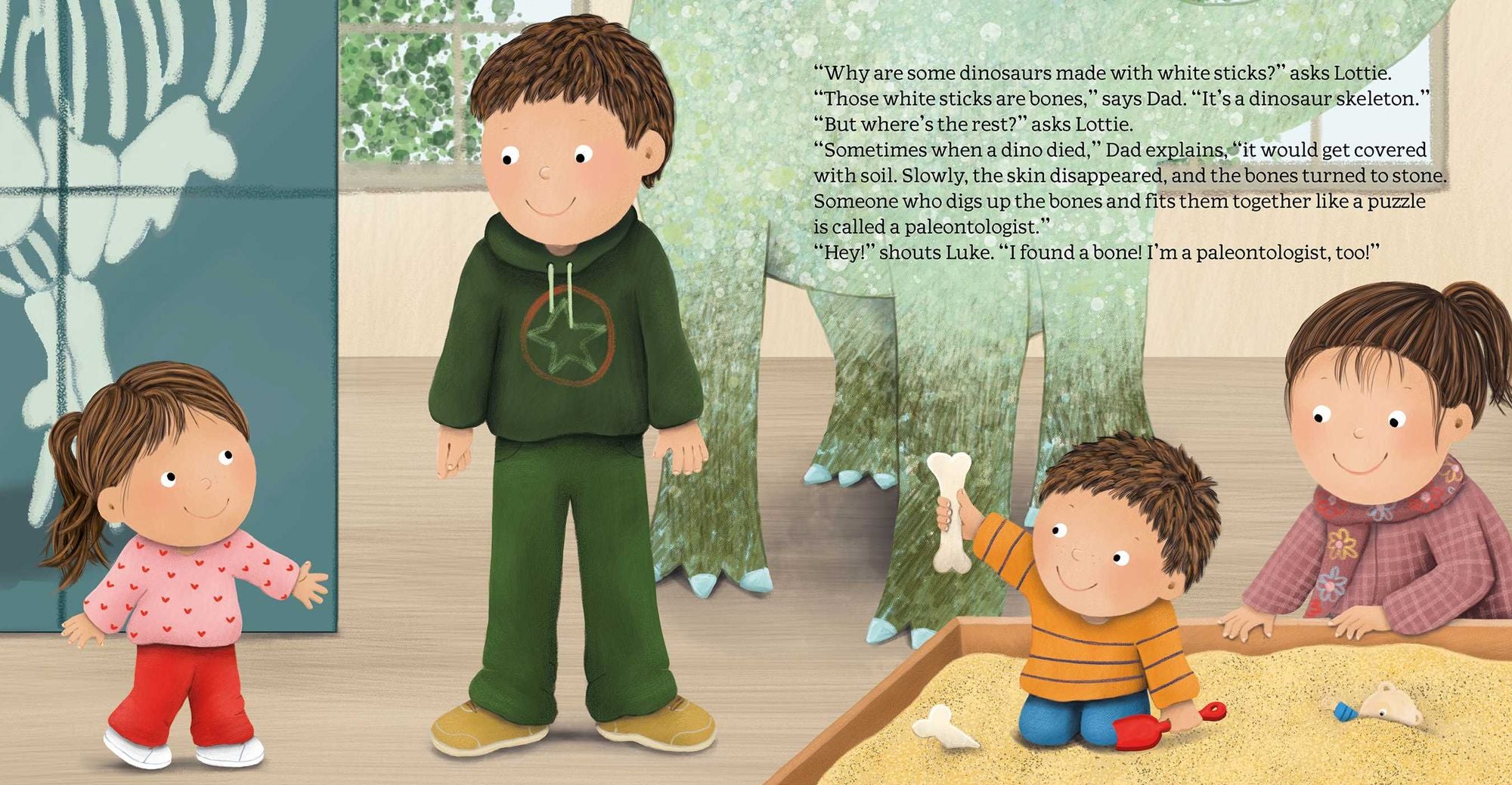 Luke and Lottie. The Dinosaur Museum