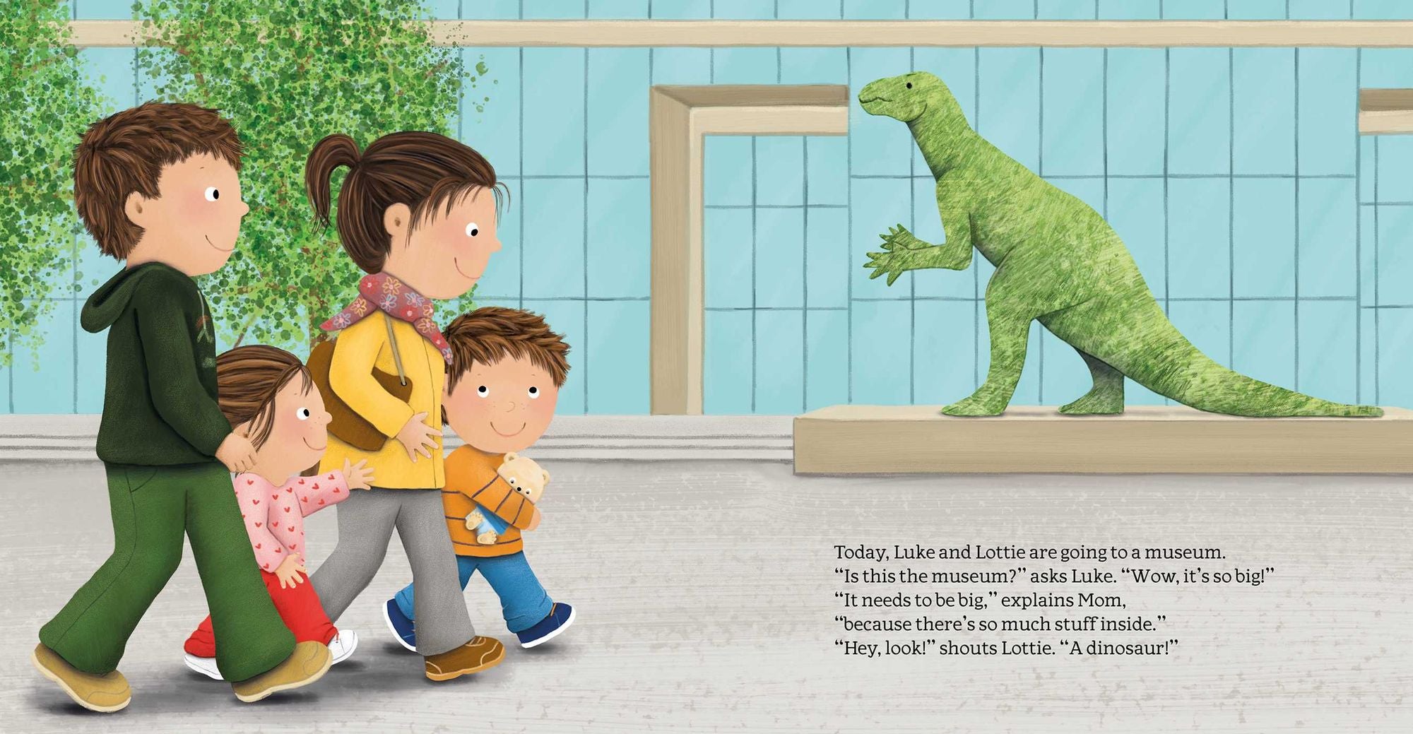 Luke and Lottie. The Dinosaur Museum